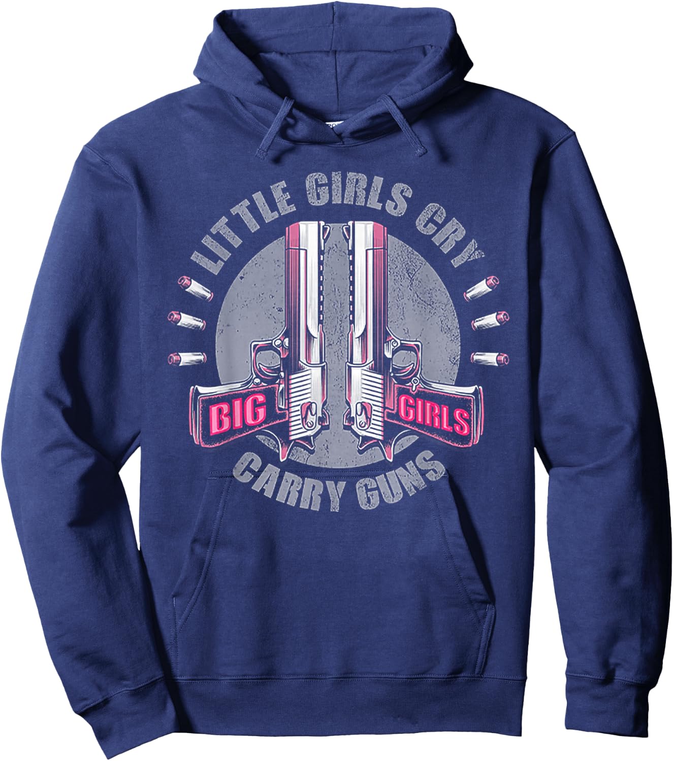 Little Girls Cry Big Girls Carry Guns Hoodie - Hoodie | Navy