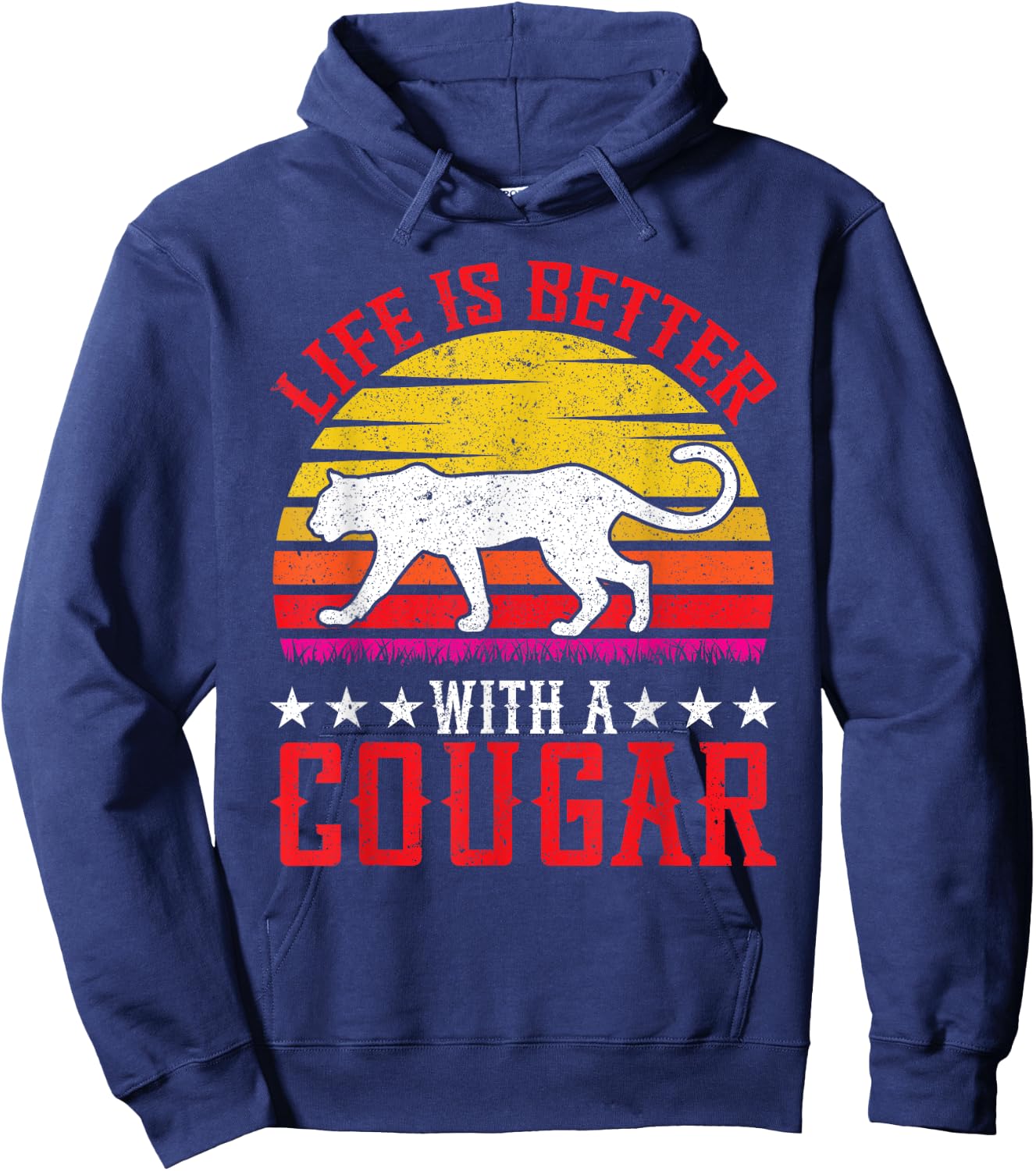 Life is Better with a Cougar Hoodie - Hoodie | Navy