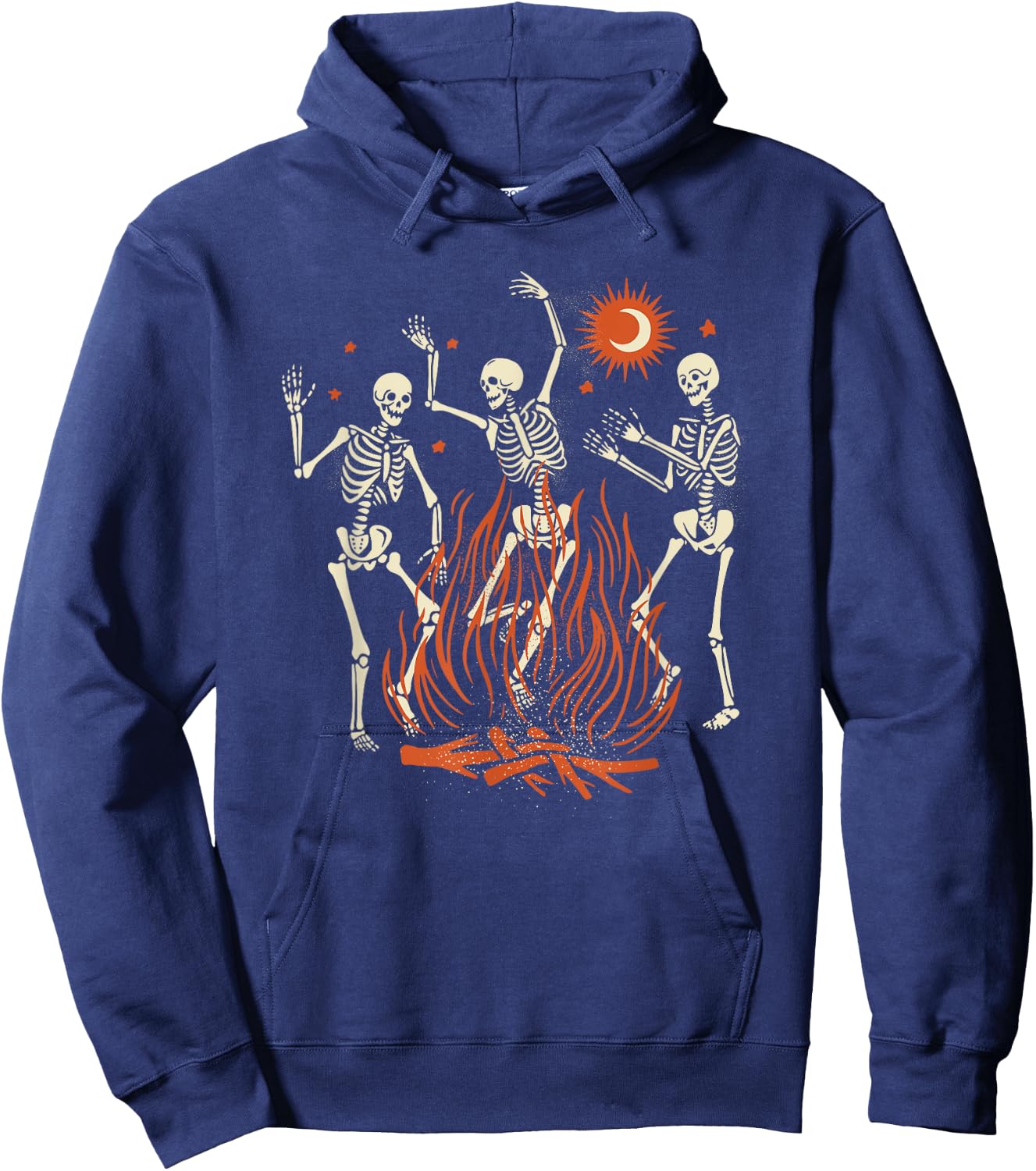 Mystical Halloween Dancing Skeletons Hoodie - Hoodie | Navy