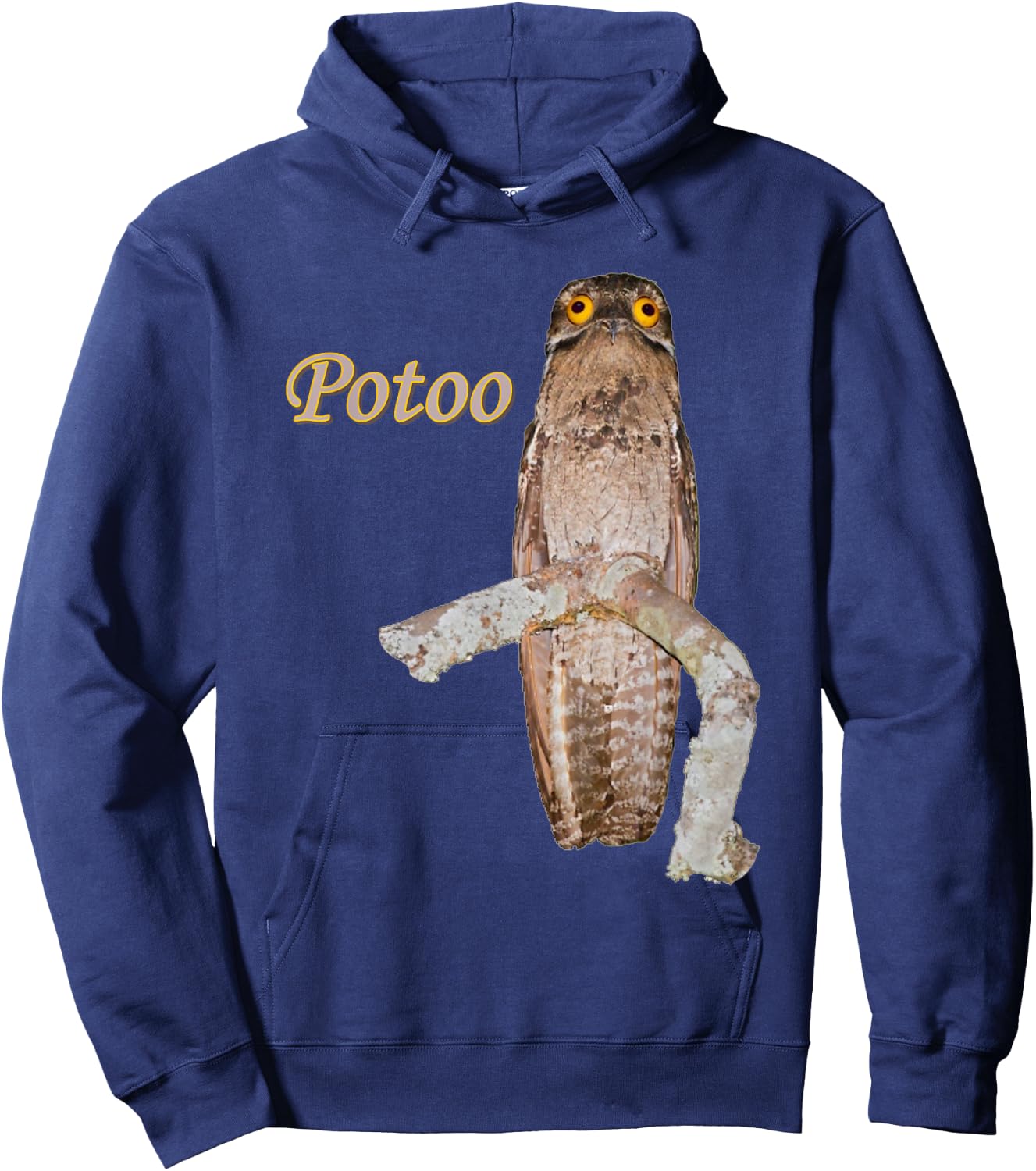 Potoo Bird Photo Funny Eyes Hoodie - Hoodie | Navy
