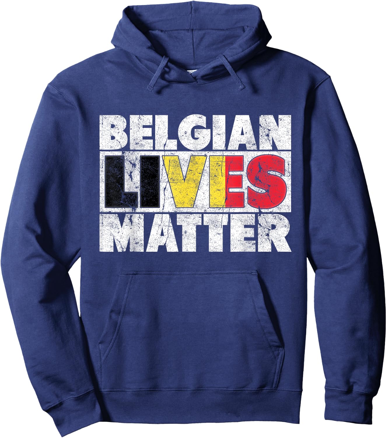 Proud Belgian Lives Matter Belgium Heritage Hoodie - Hoodie | Navy