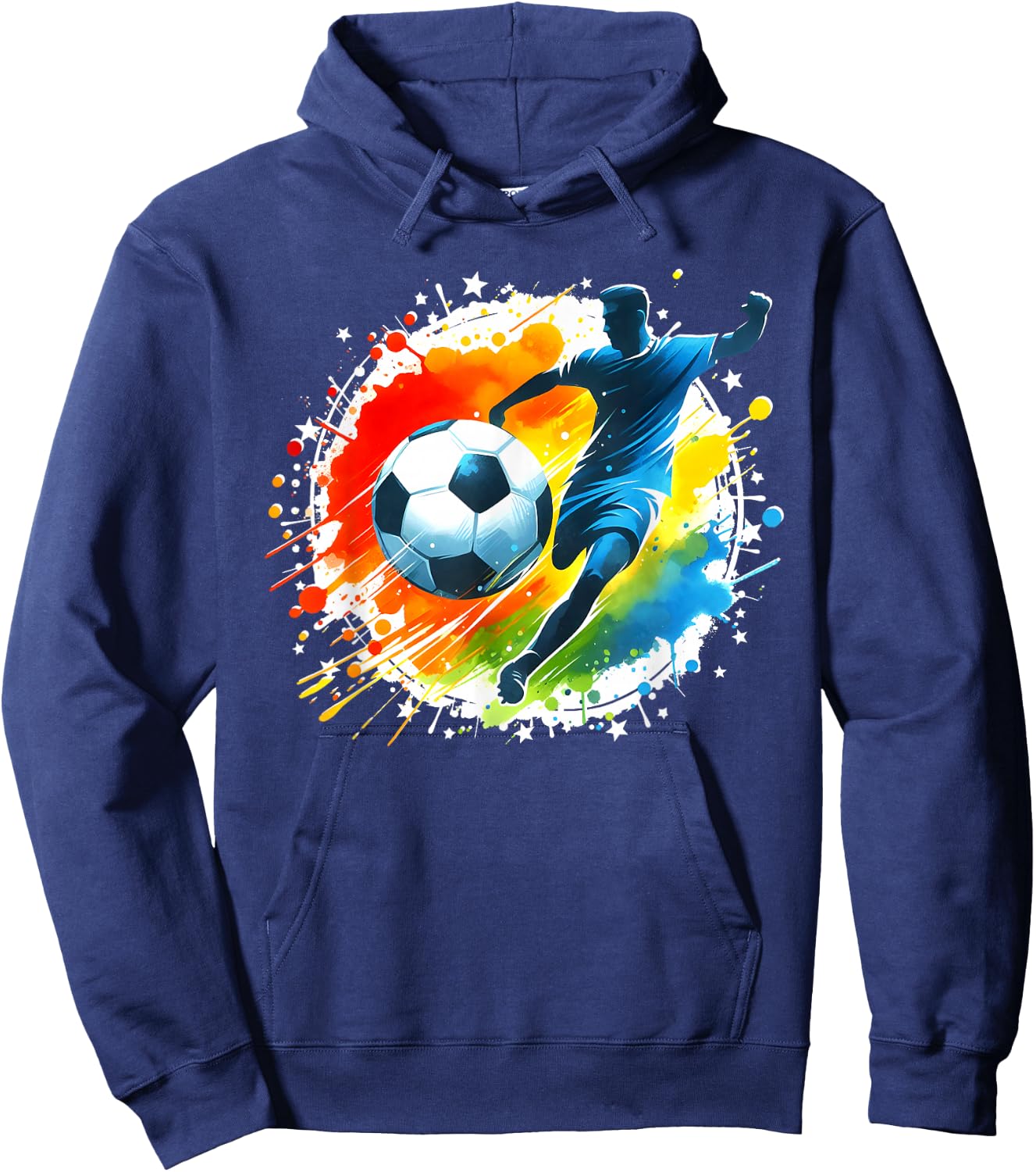 Football Player Sport Vintage Men Boys Football Hoodie - Hoodie | Navy