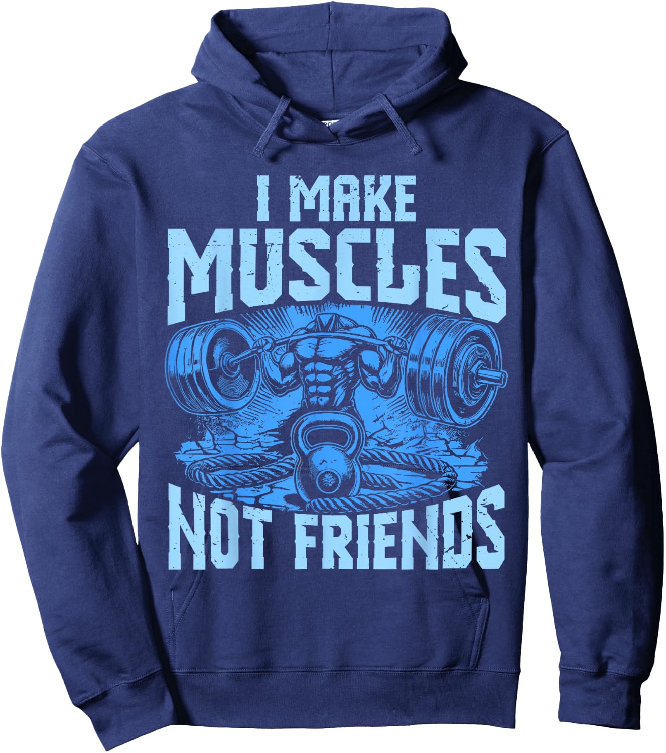 I Make Muscles Not Friends Personal Gym Trainer Hoodie - Hoodie | Navy