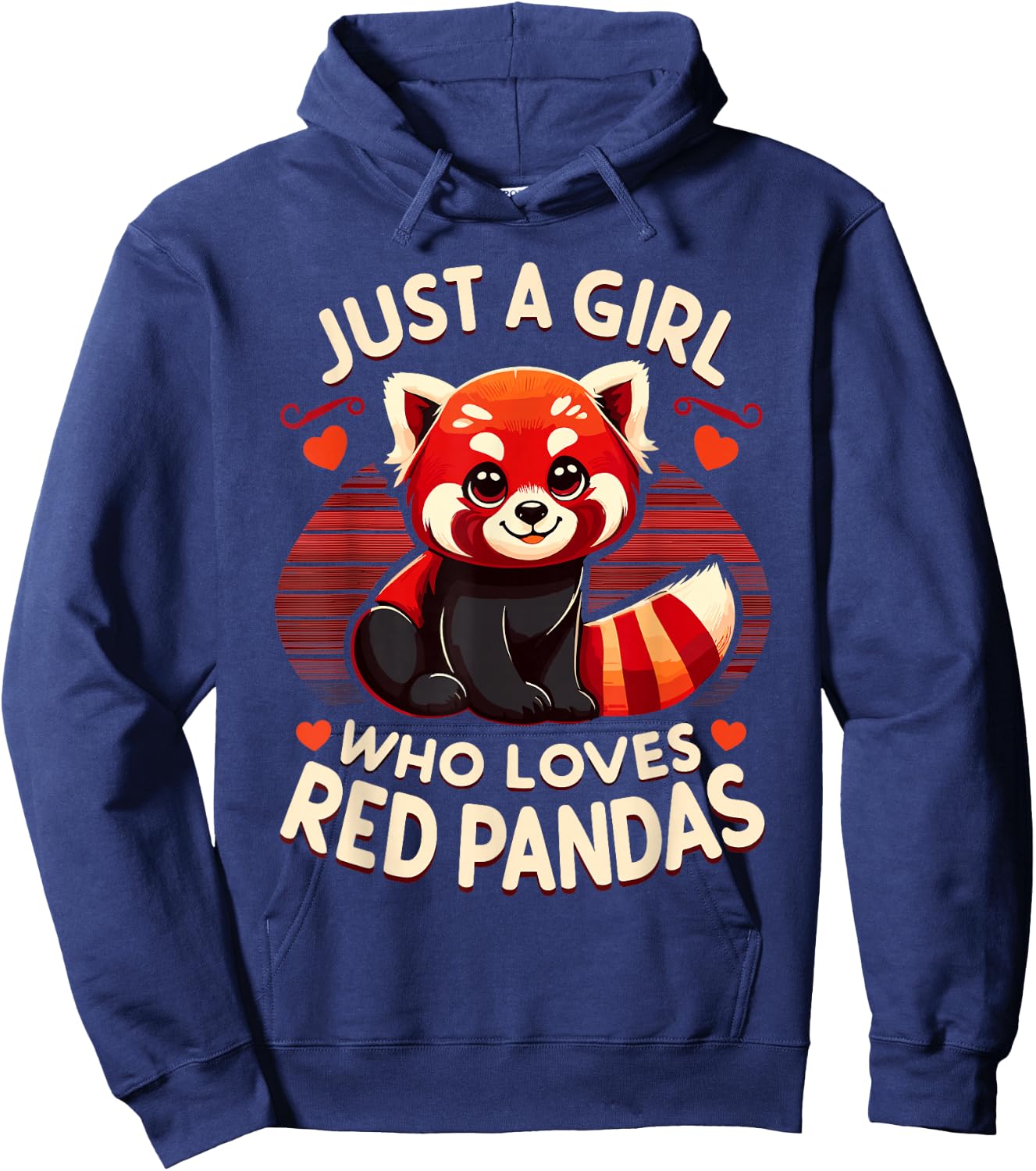 Just a Girl Who Loves Red Pandas Cute Red Panda Hoodie - Hoodie | Navy