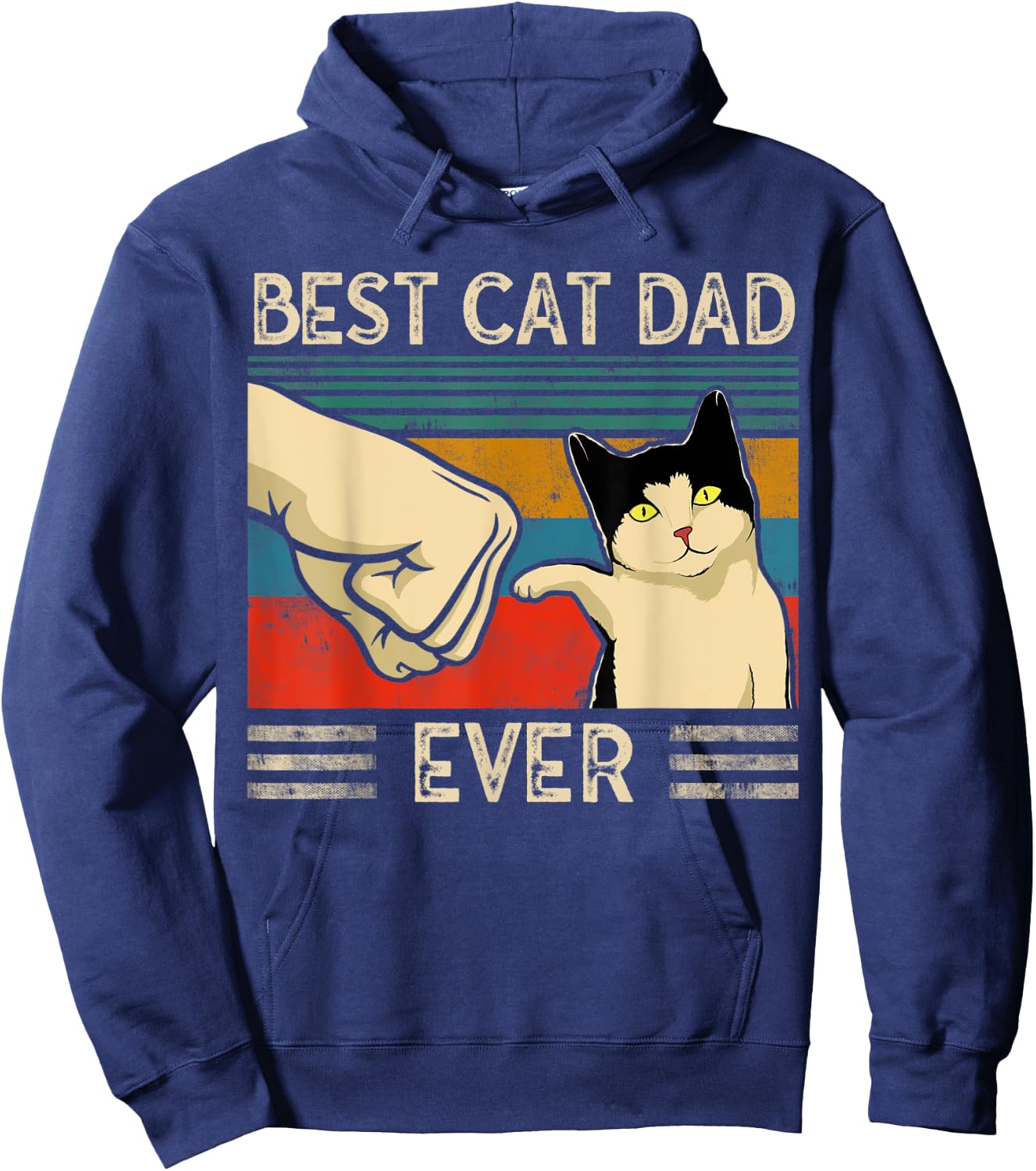 Best Cat Dad Ever Cat Dad Hoodie - Hoodie | Navy