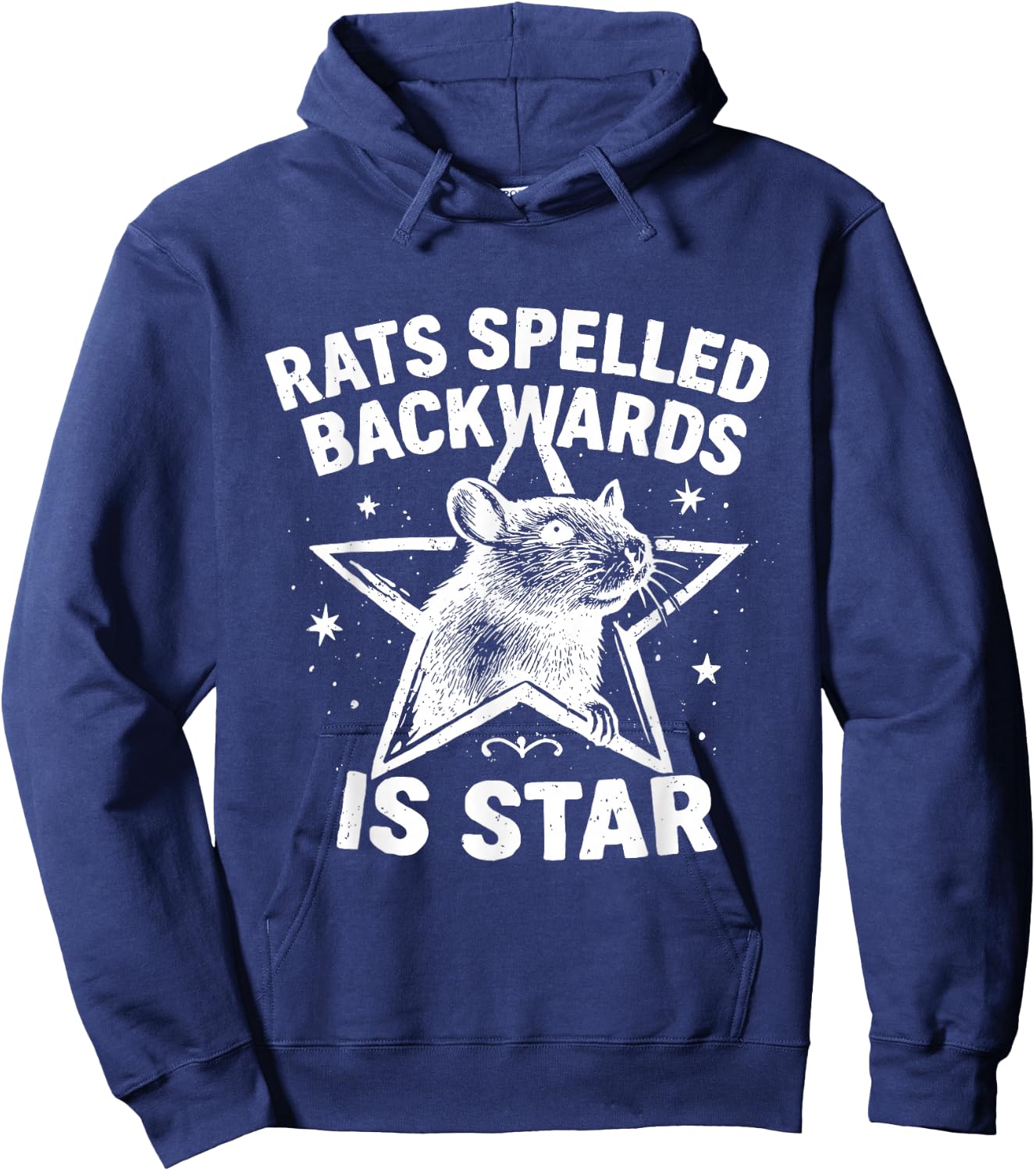 Rats Spelled Backwards is Star Hoodie - Hoodie | Navy