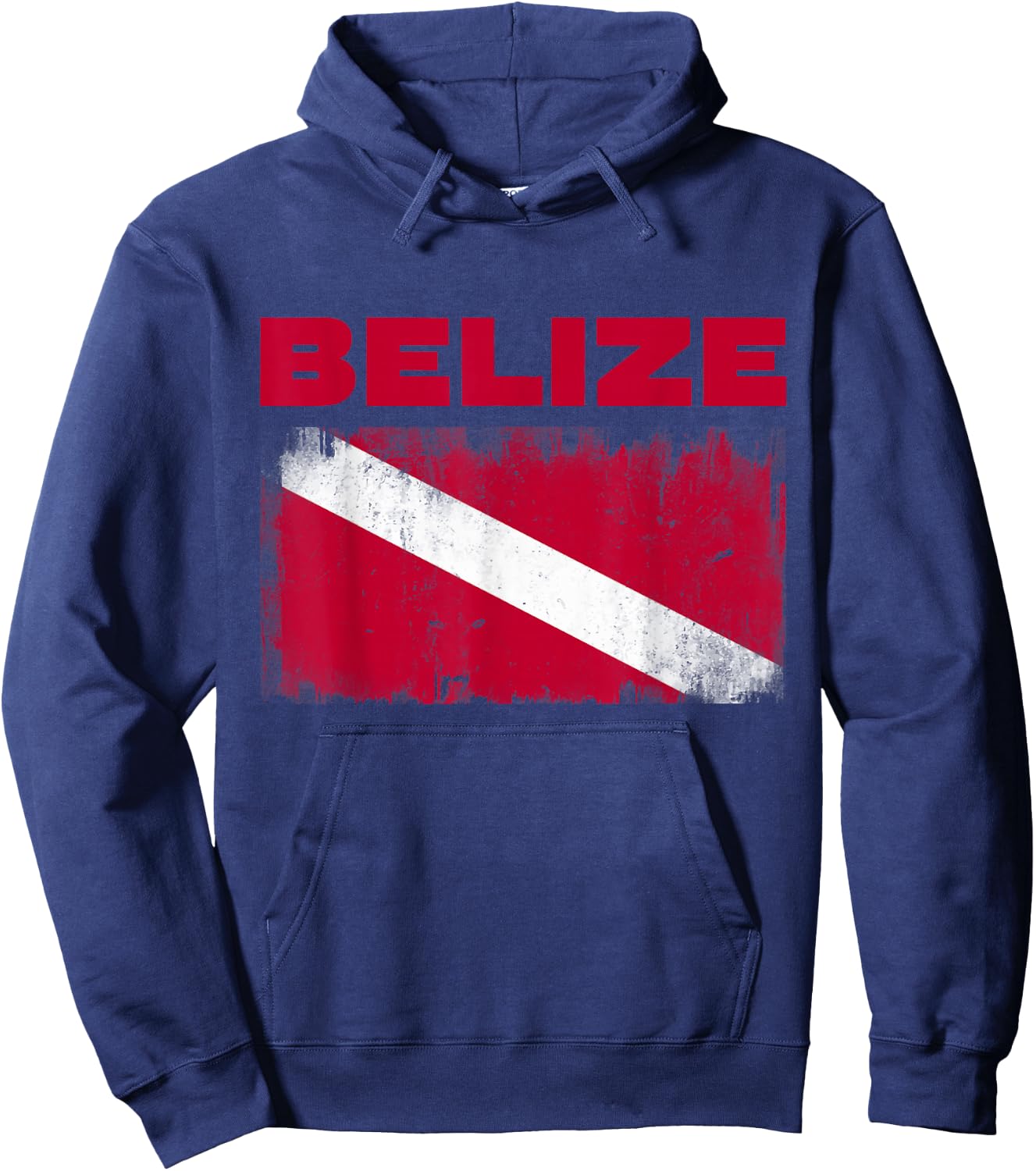 Belize Dive Flag Diving Scuba Diver Souvenir Hoodie - Hoodie | Navy