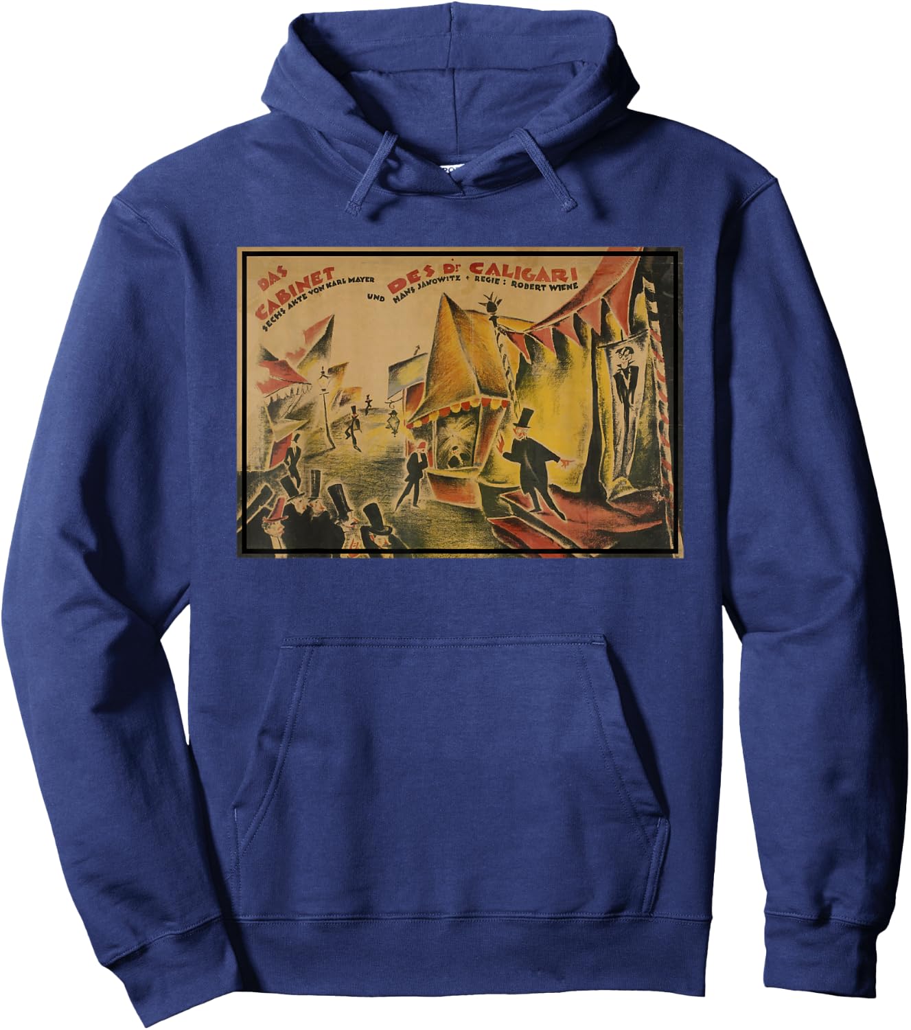 The Cabinet of Dr Caligari Poster (1919) Hoodie - Hoodie | Navy