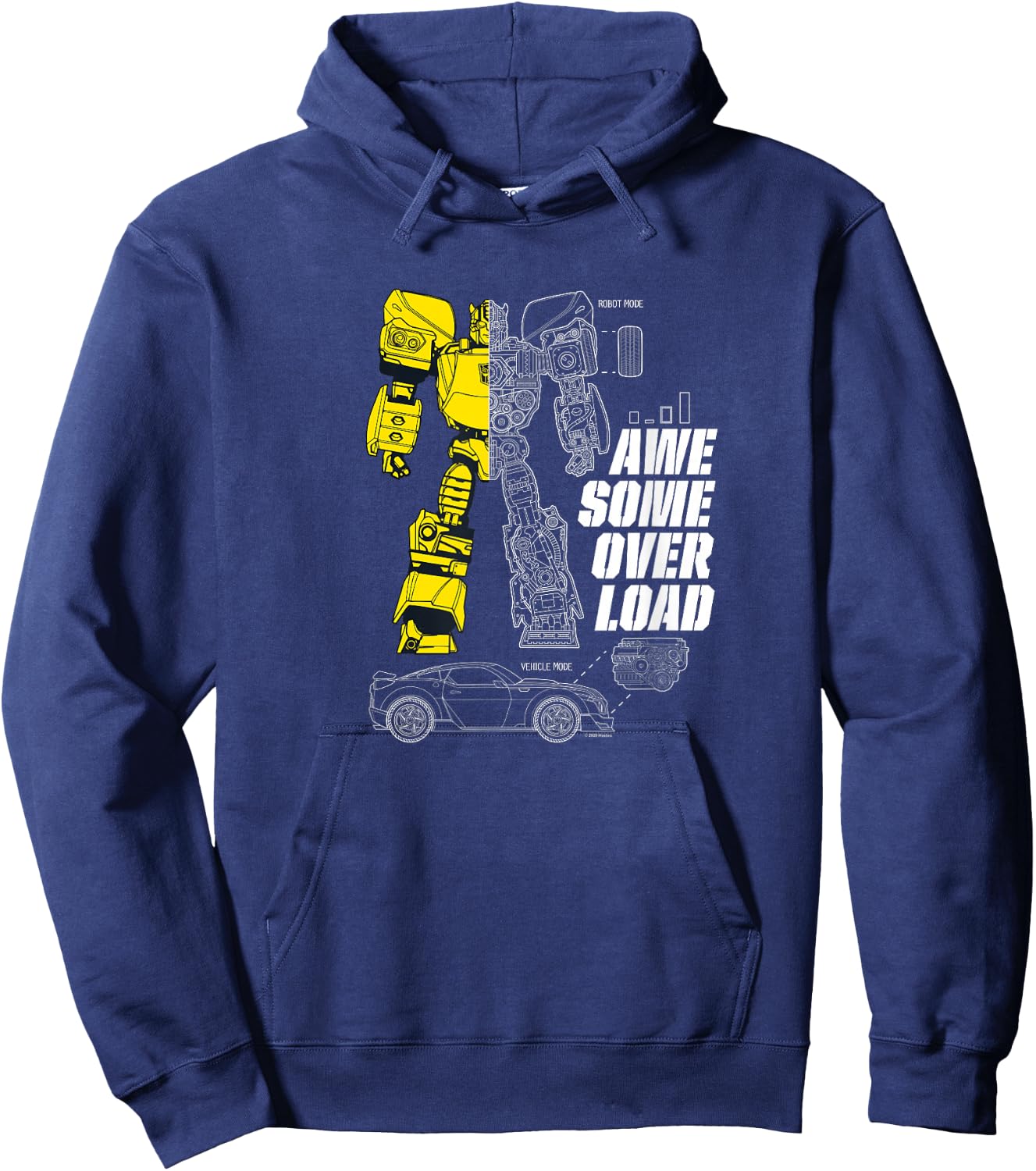 Transformers Bumblebee Awesome Overload Split Hoodie - Hoodie | Navy