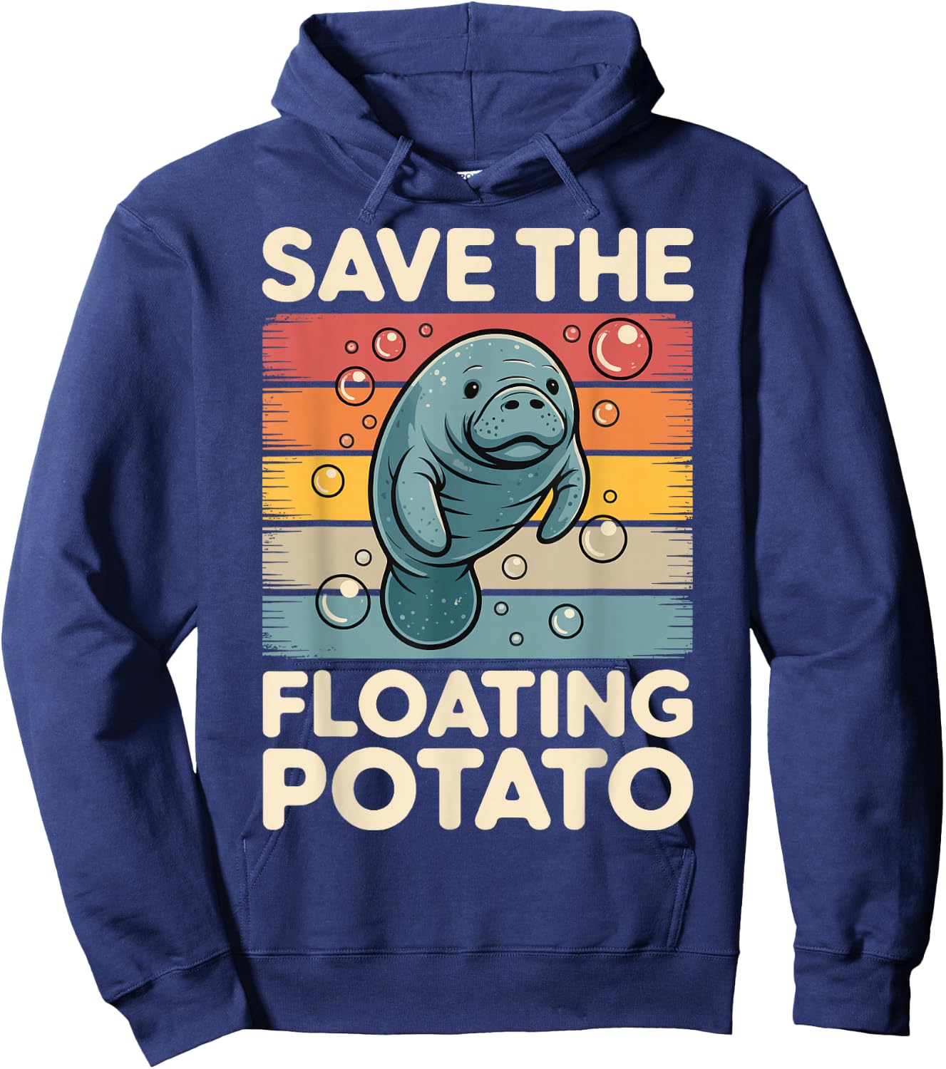 Save The Floating Potato Hoodie - Hoodie | Navy