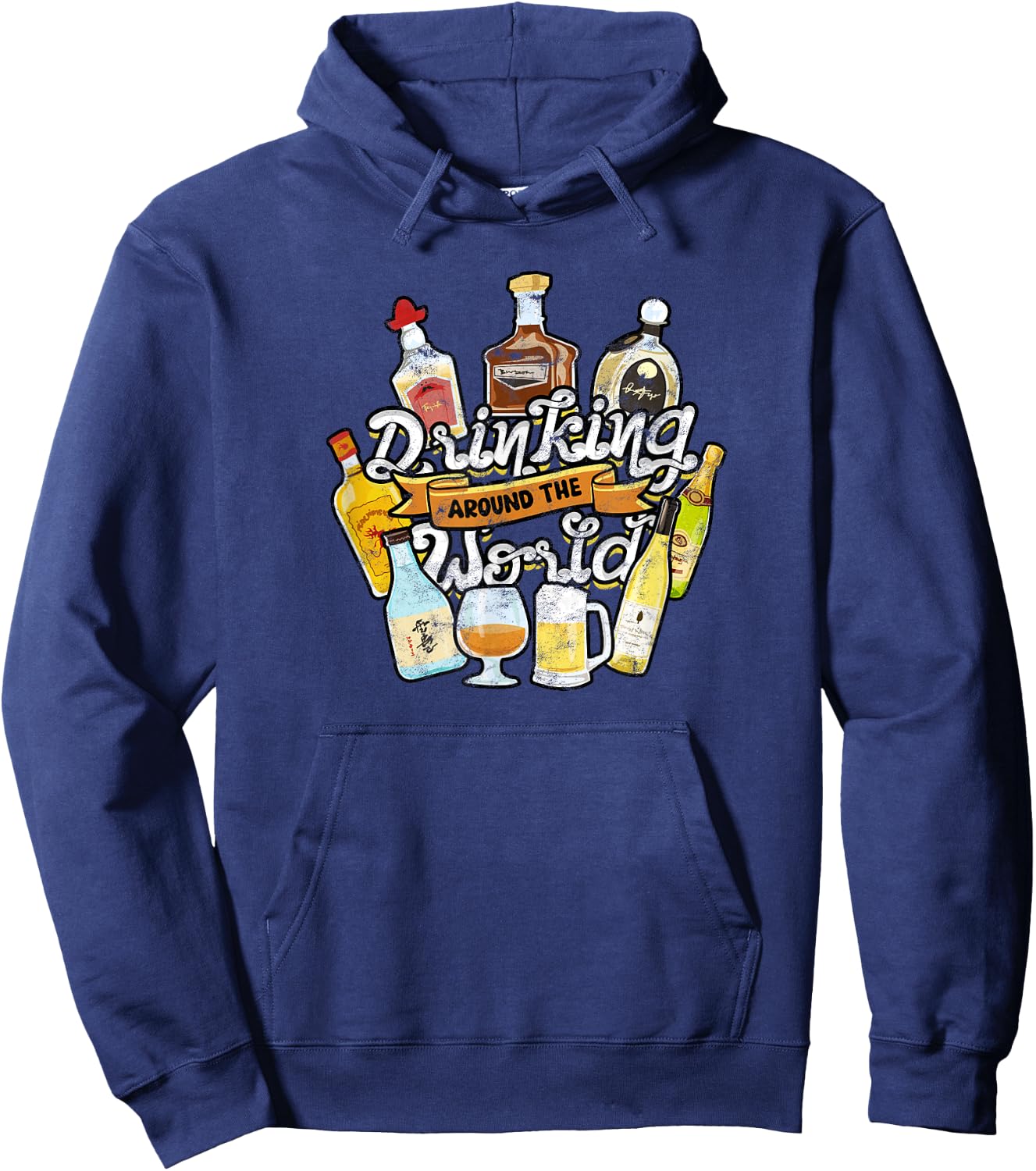 Drinking around the world - Travel Hoodie - Hoodie | Navy
