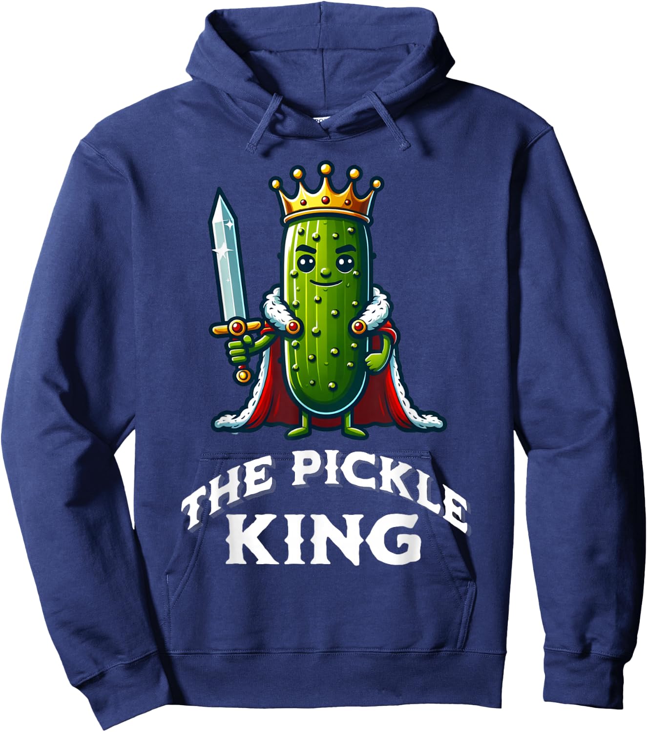 The Pickle King Funny Boys Pickle Lover Hoodie - Hoodie | Navy