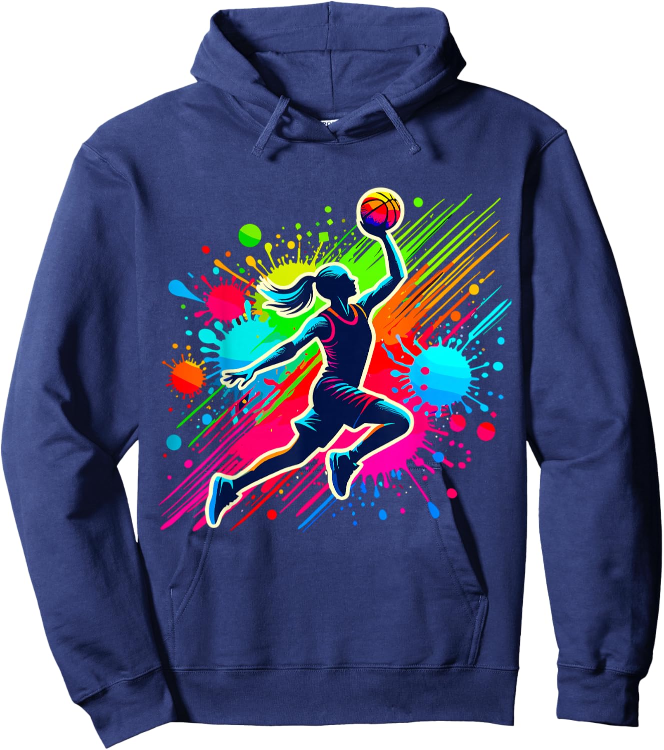 Basketball Player Girl Hoodie - Hoodie | Navy
