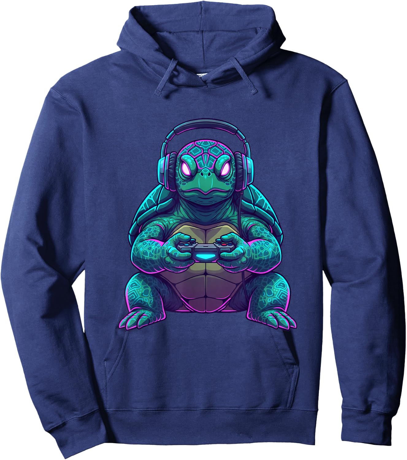 Turtle Funny Video Games Turtle Hoodie - Hoodie | Navy
