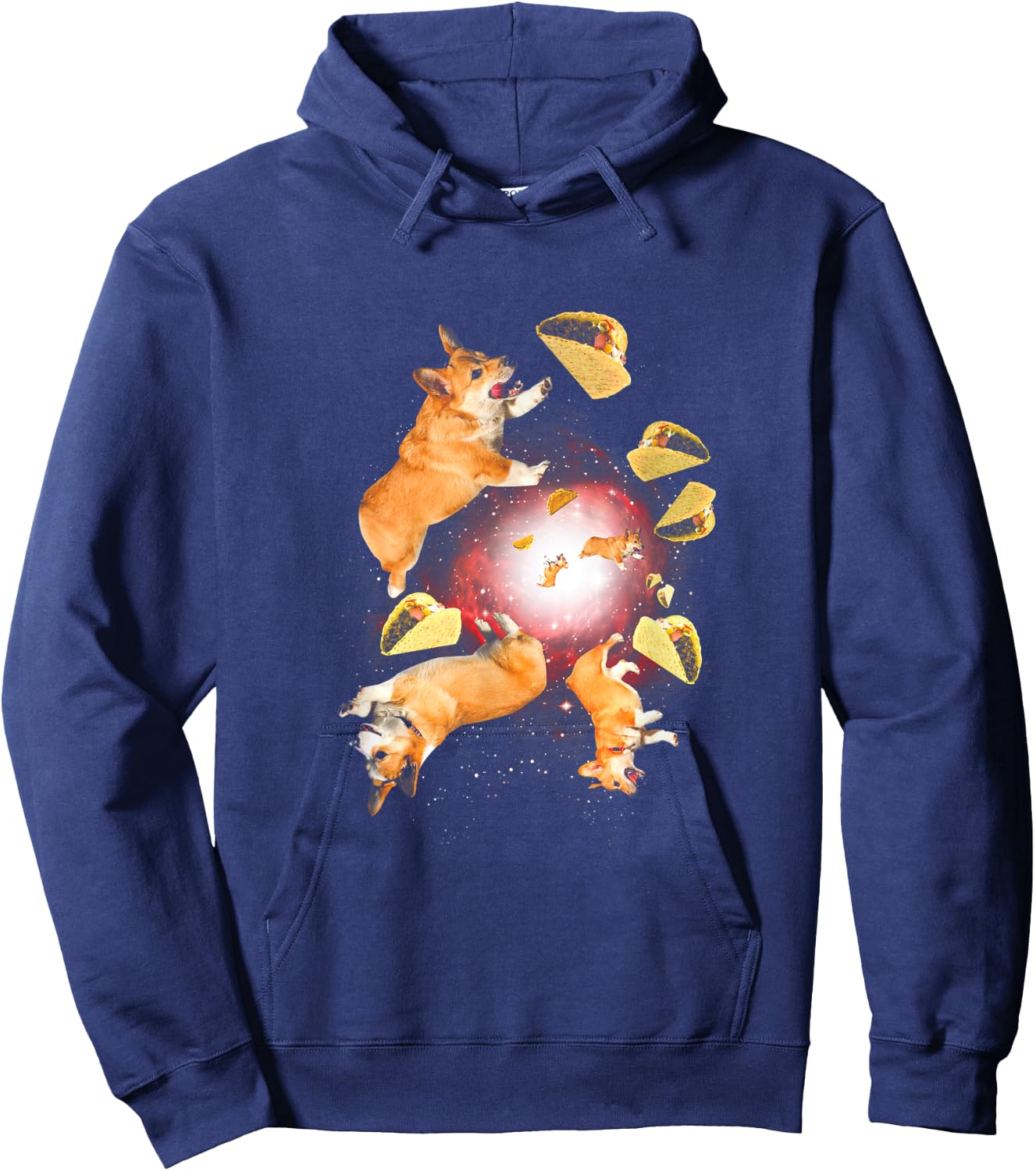 Walnut & 39th Corgi Tacos Hoodie - Hoodie | Navy