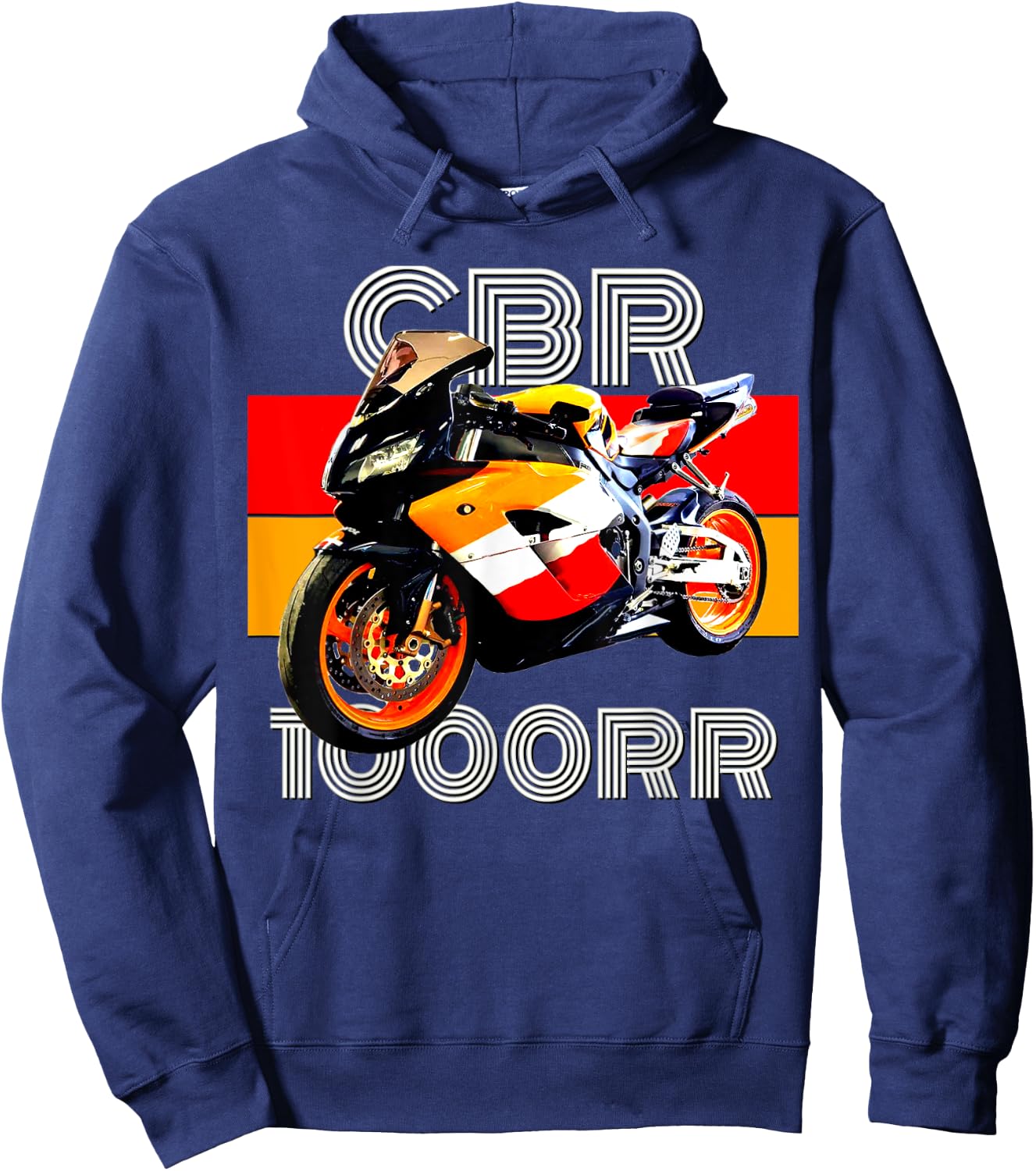 CBR 1000RR Motorcycle, Vintage Street Bike Hoodie - Hoodie | Navy