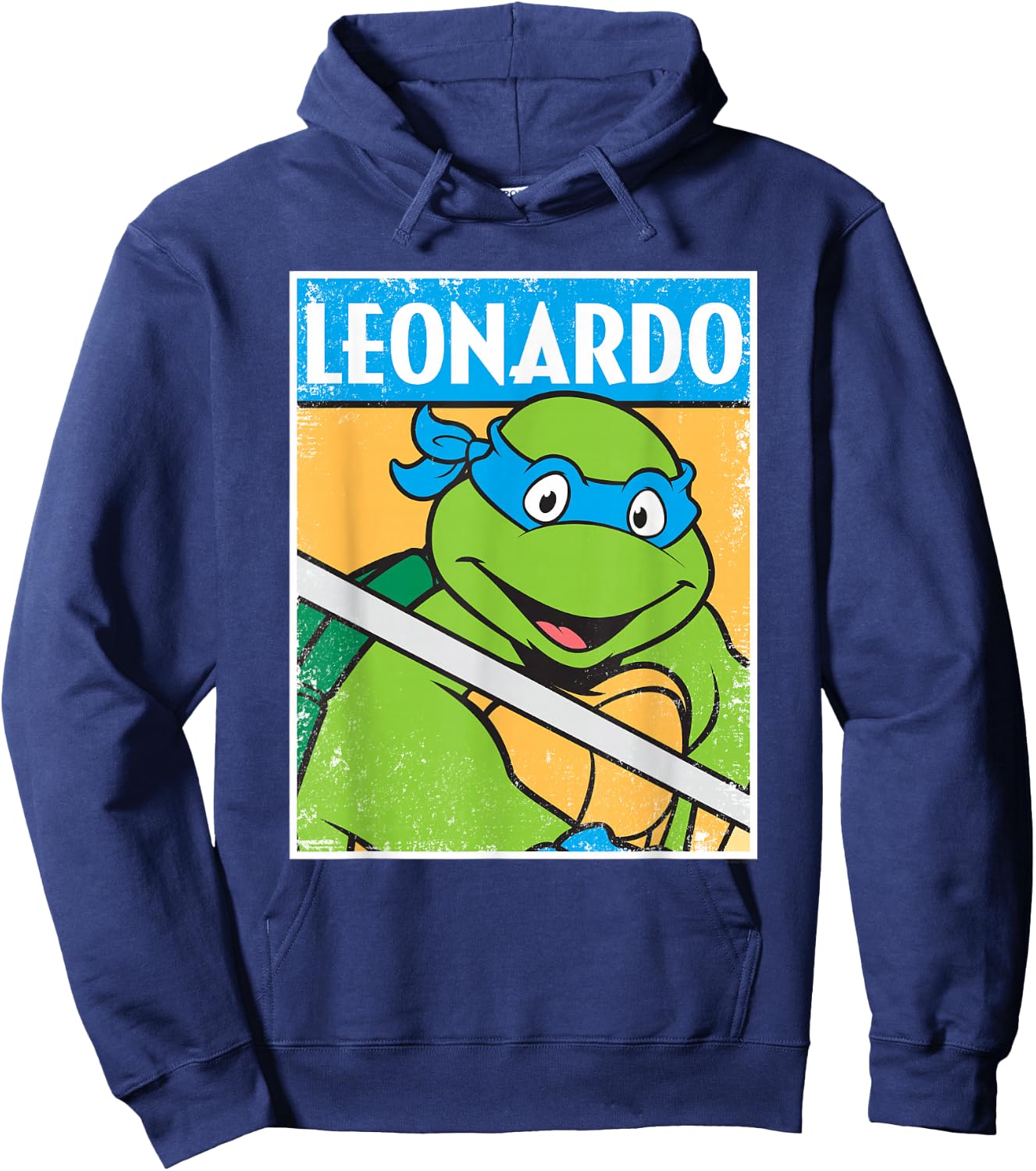 Teenage Mutant Ninja Turtles Leonardo Poster Hoodie - Hoodie | Navy