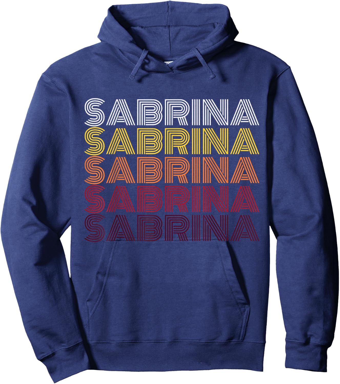 Personalized Name Sabrina Vintage Sabrina Retro Hoodie - Hoodie | Navy