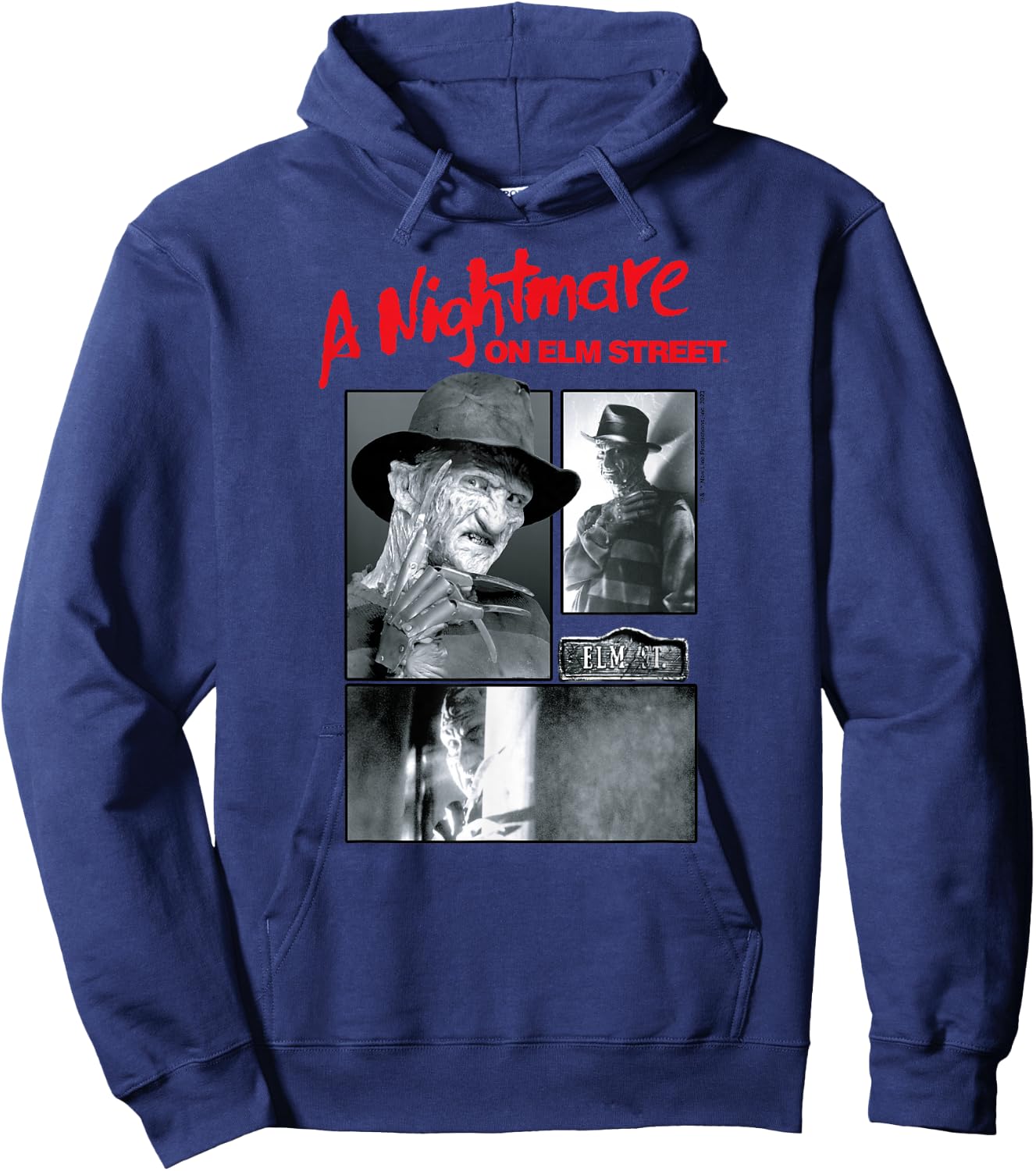 Nightmare On Elm Street - Grid Hoodie - Hoodie | Navy