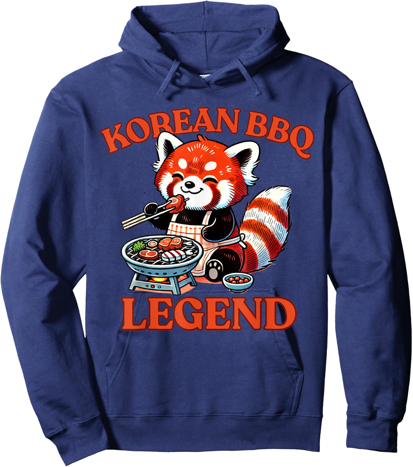 Korean BBQ Legend Red Panda Hoodie - Hoodie | Navy