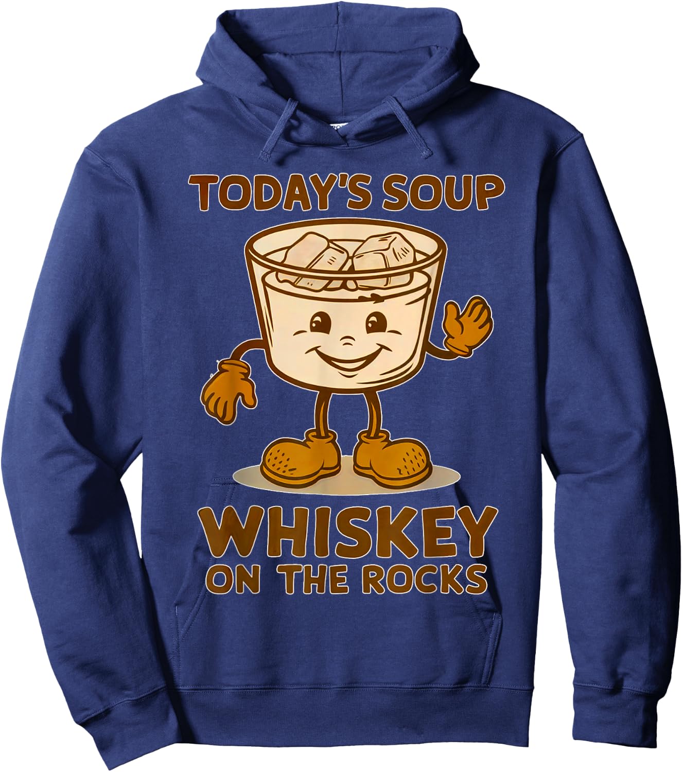 Today's Soup Whiskey On The Rocks Funny Whisky Hoodie - Hoodie | Navy