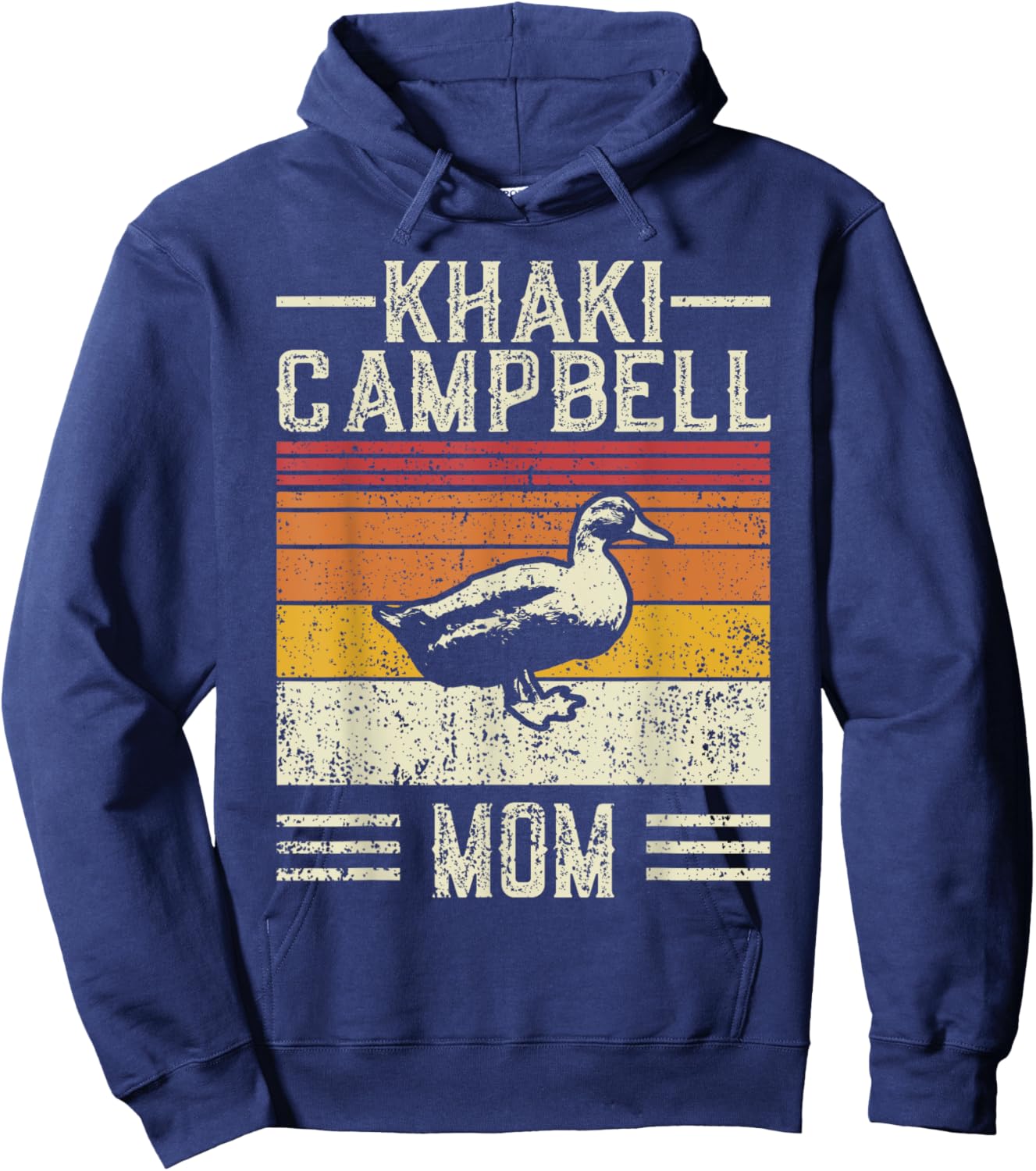 Best Duck Mom Women - Vintage Khaki Campbell Hoodie - Hoodie | Navy