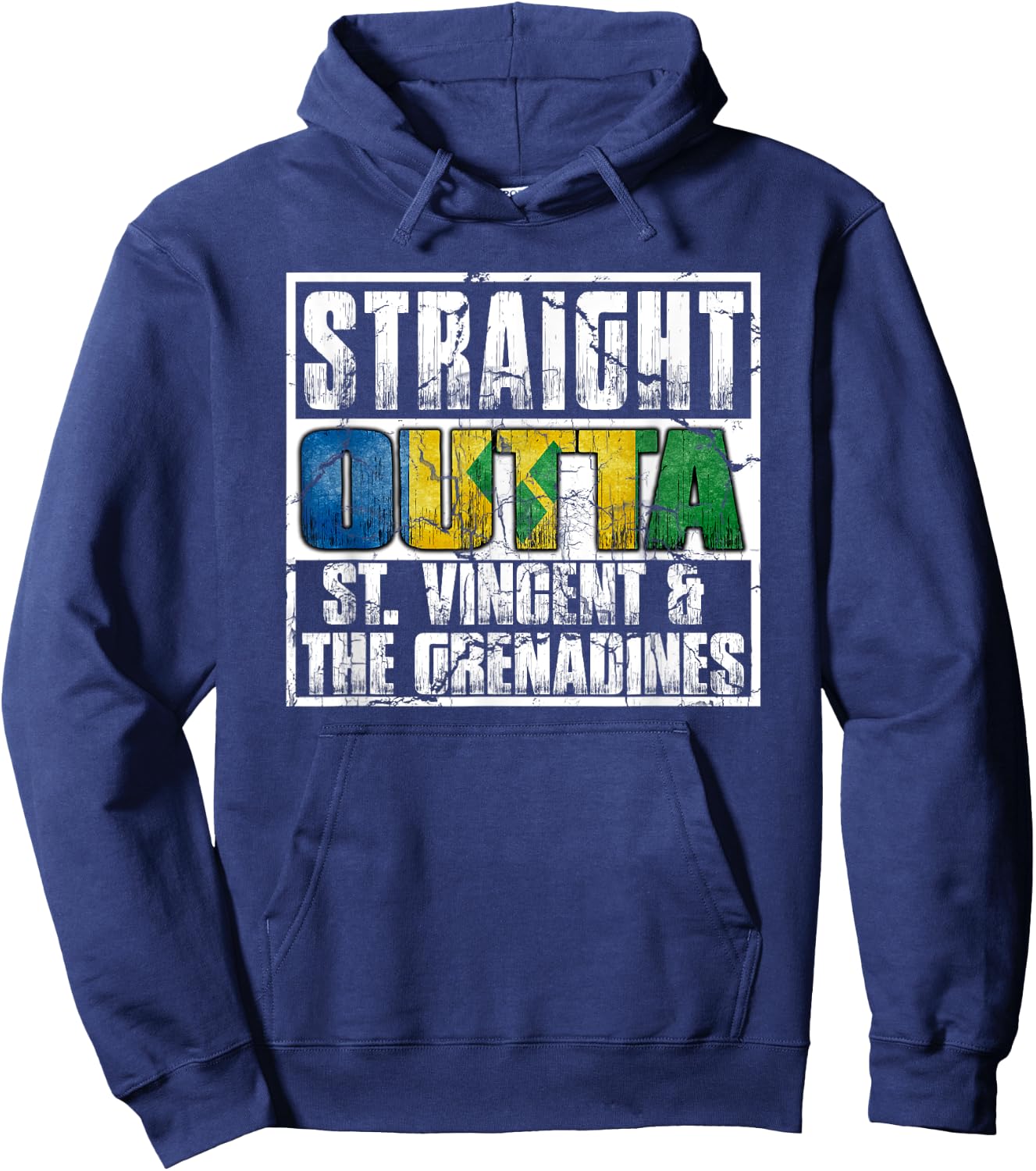 Straight Outta St Vincent and the Grenadines Hoodie - Hoodie | Navy