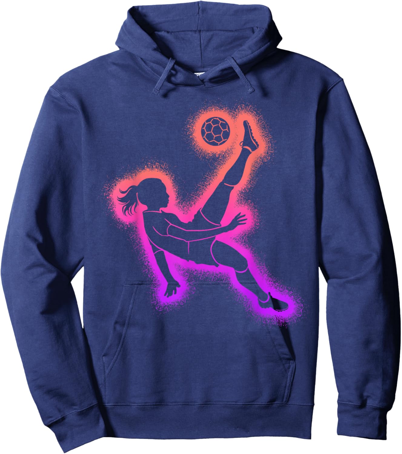 Soccer Player Girl Kids Women Soccer Girls Hoodie - Hoodie | Navy