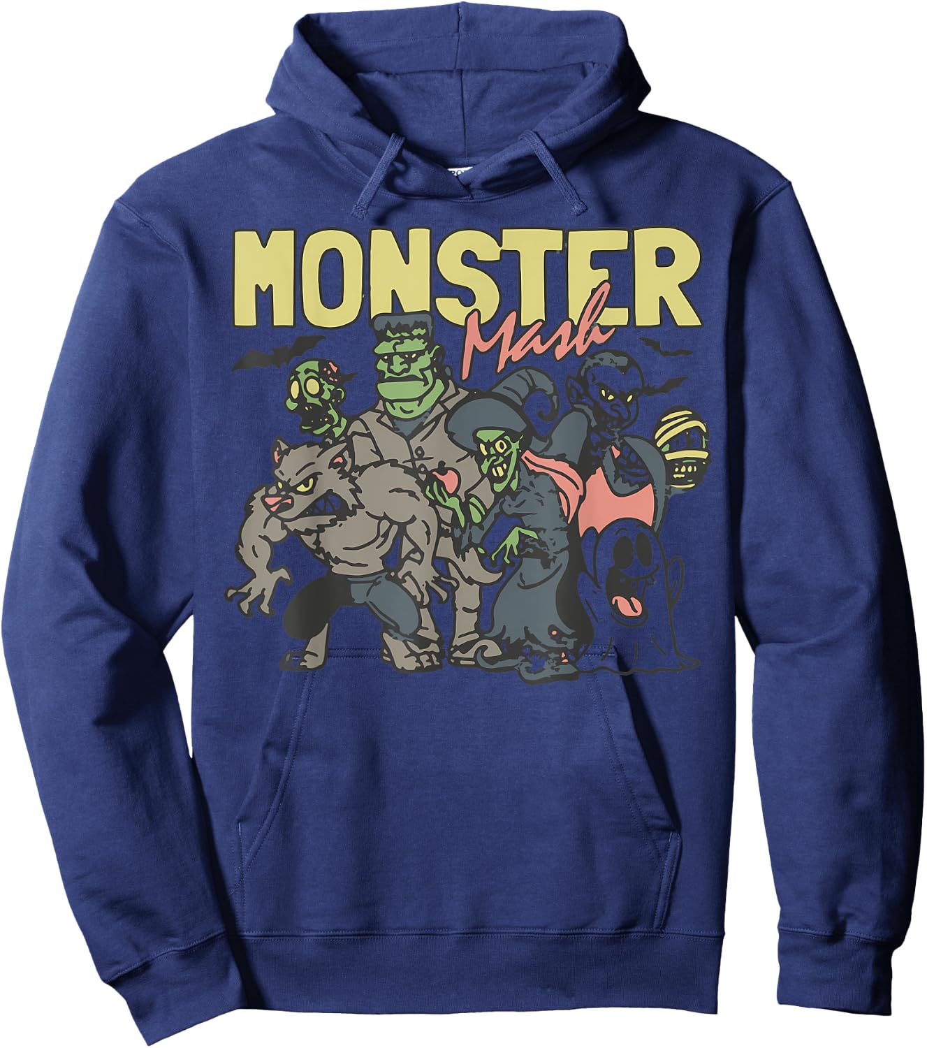 Monster Mash Vintage Ghost Halloween Hoodie - Hoodie | Navy