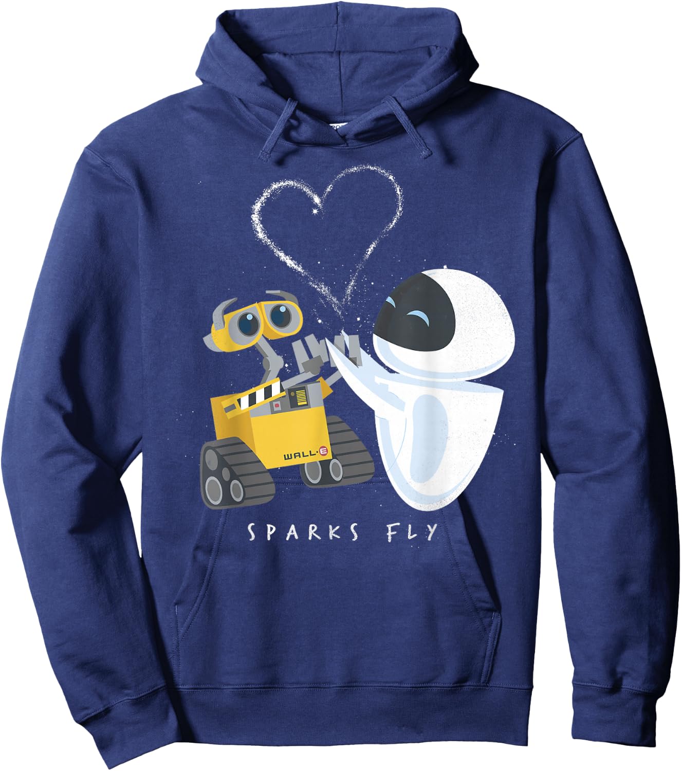 Disney Pixar Wall-E Eve Heart Sparks Fly Hoodie - Hoodie | Navy