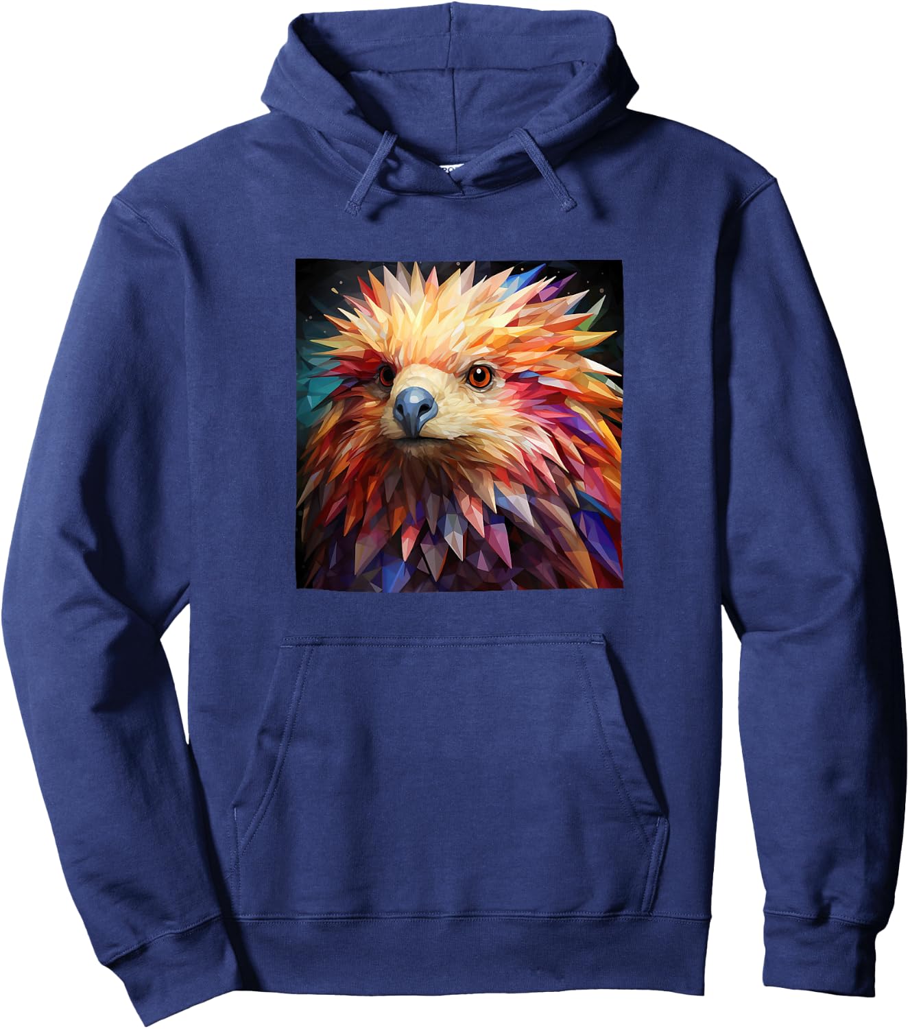 Porcupine Colorful Graphic Hoodie - Hoodie | Navy