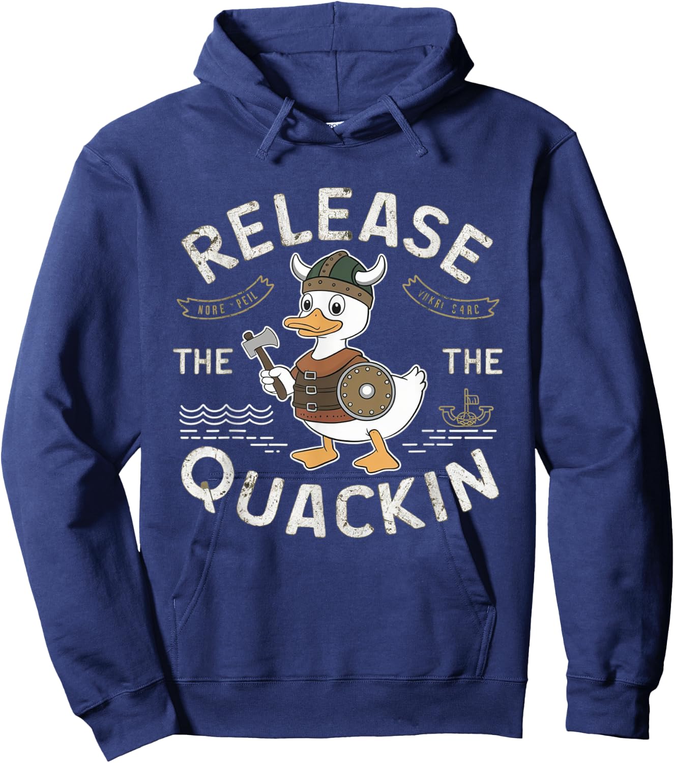 Release The Quackin Funny Duck Pun Funny Hoodie - Hoodie | Navy