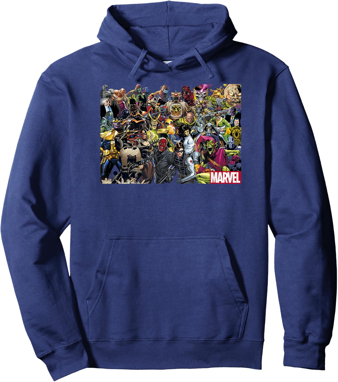 Marvel Retro Comics Villain Team Up Collage Hoodie - Hoodie | Navy