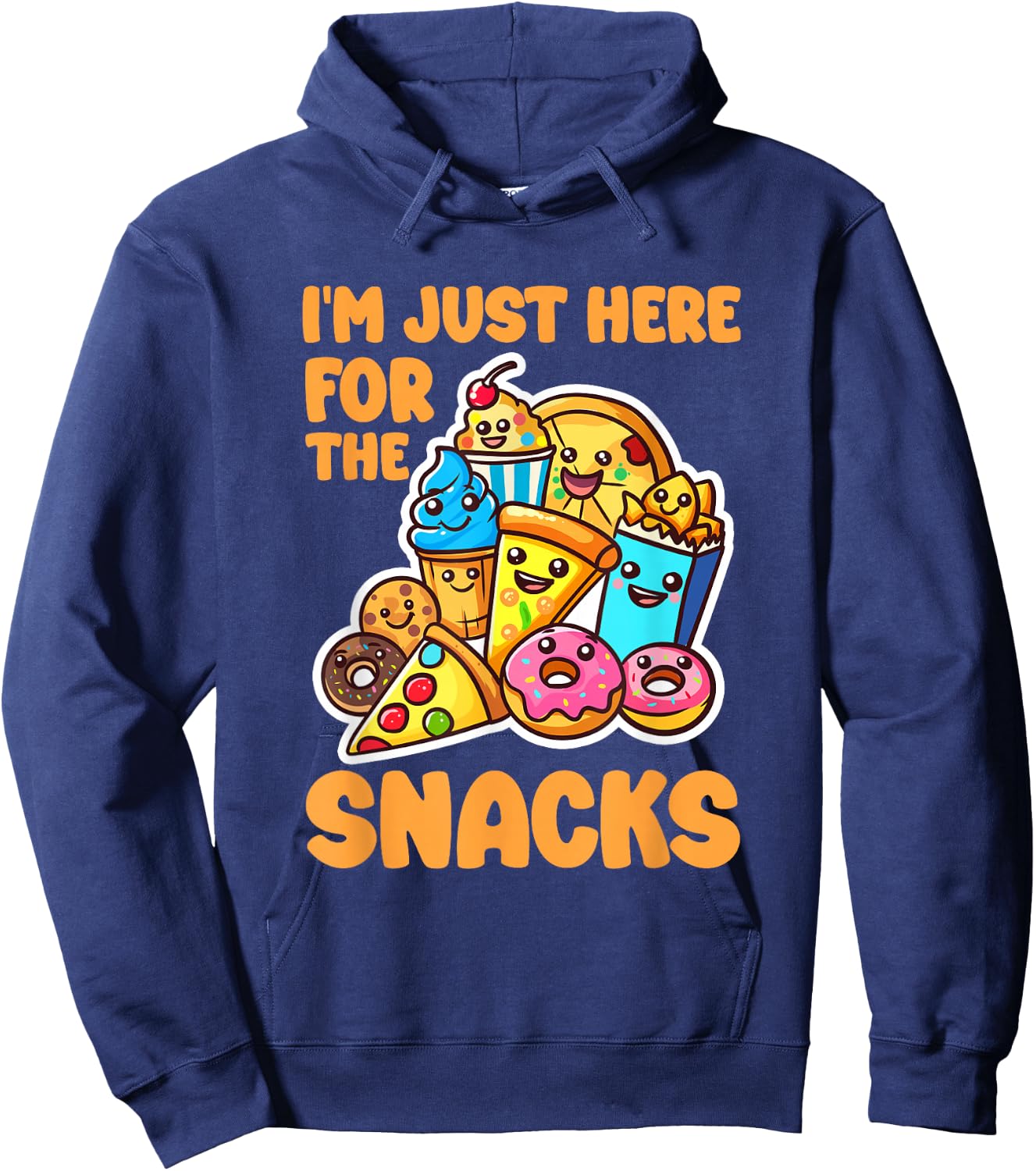 I'm Just Here For The Snacks Hoodie - Hoodie | Navy