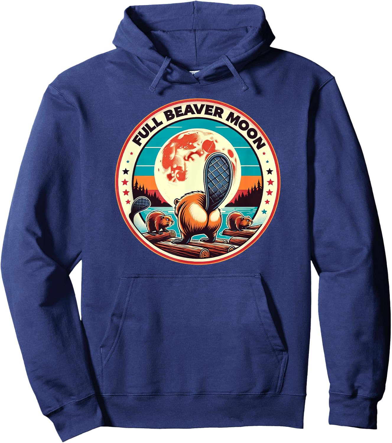 Full Beaver Moon Hoodie - Hoodie | Navy