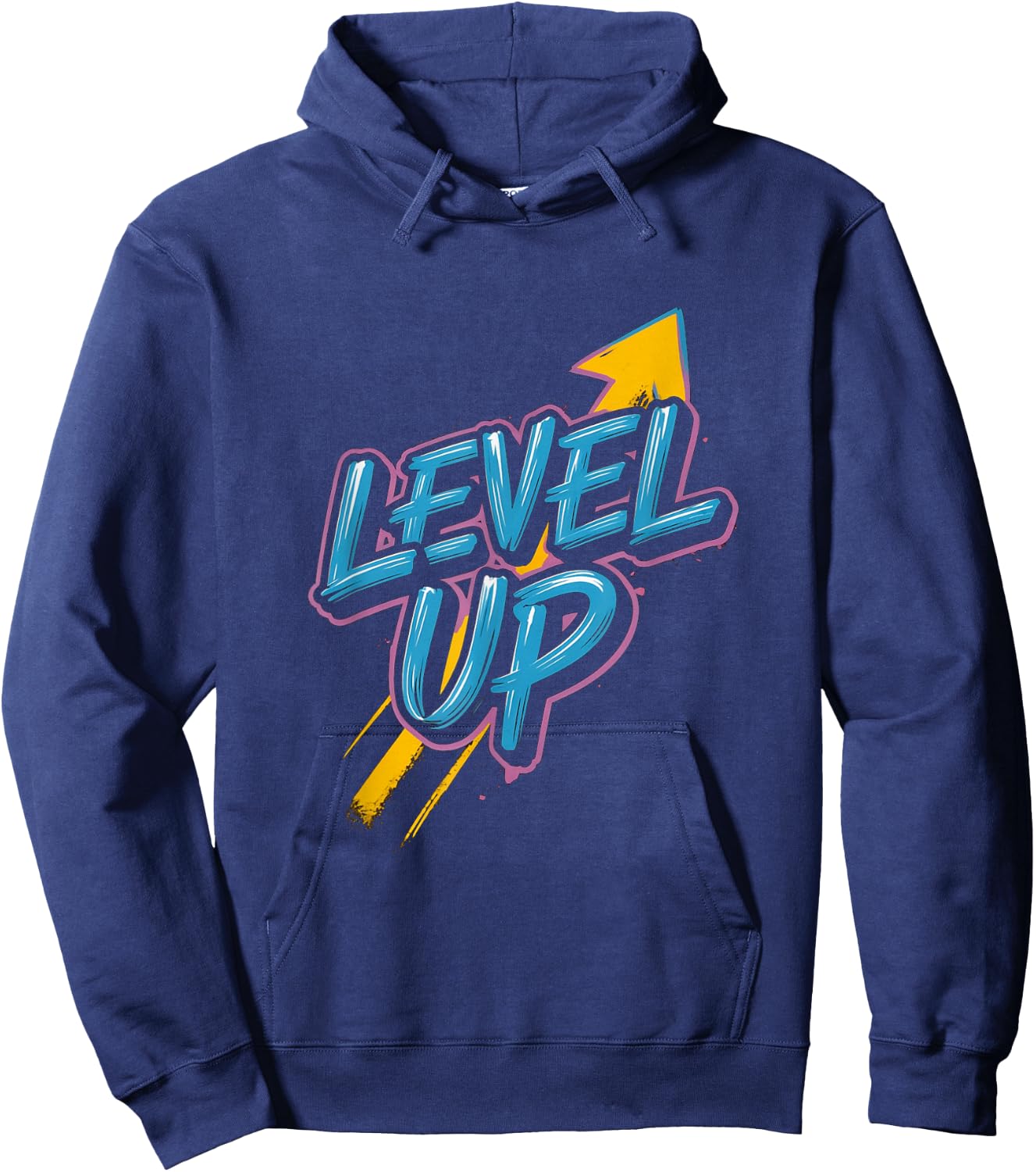 Retro Gaming Level Up Boys Girls Men Women Hoodie - Hoodie | Navy