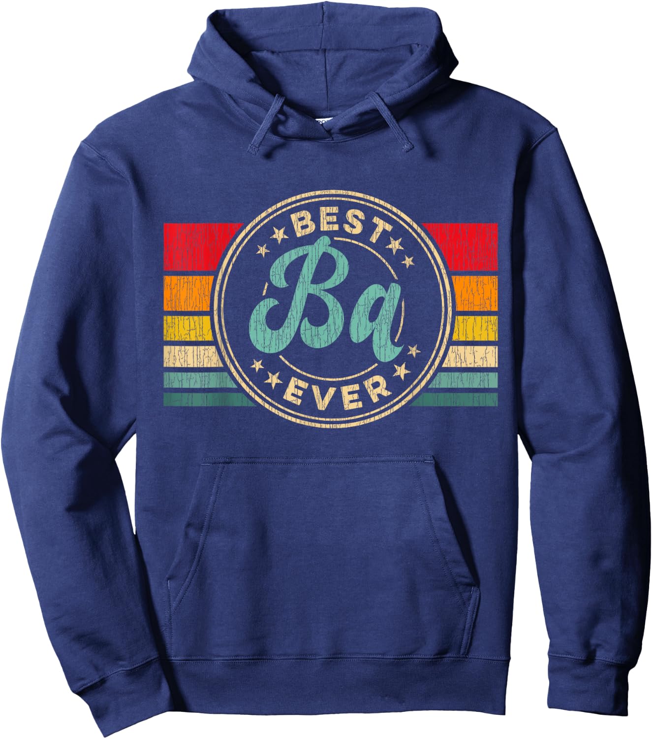 Best Ba Ever Vintage Retro Father's Day Gift Hoodie - Hoodie | Navy