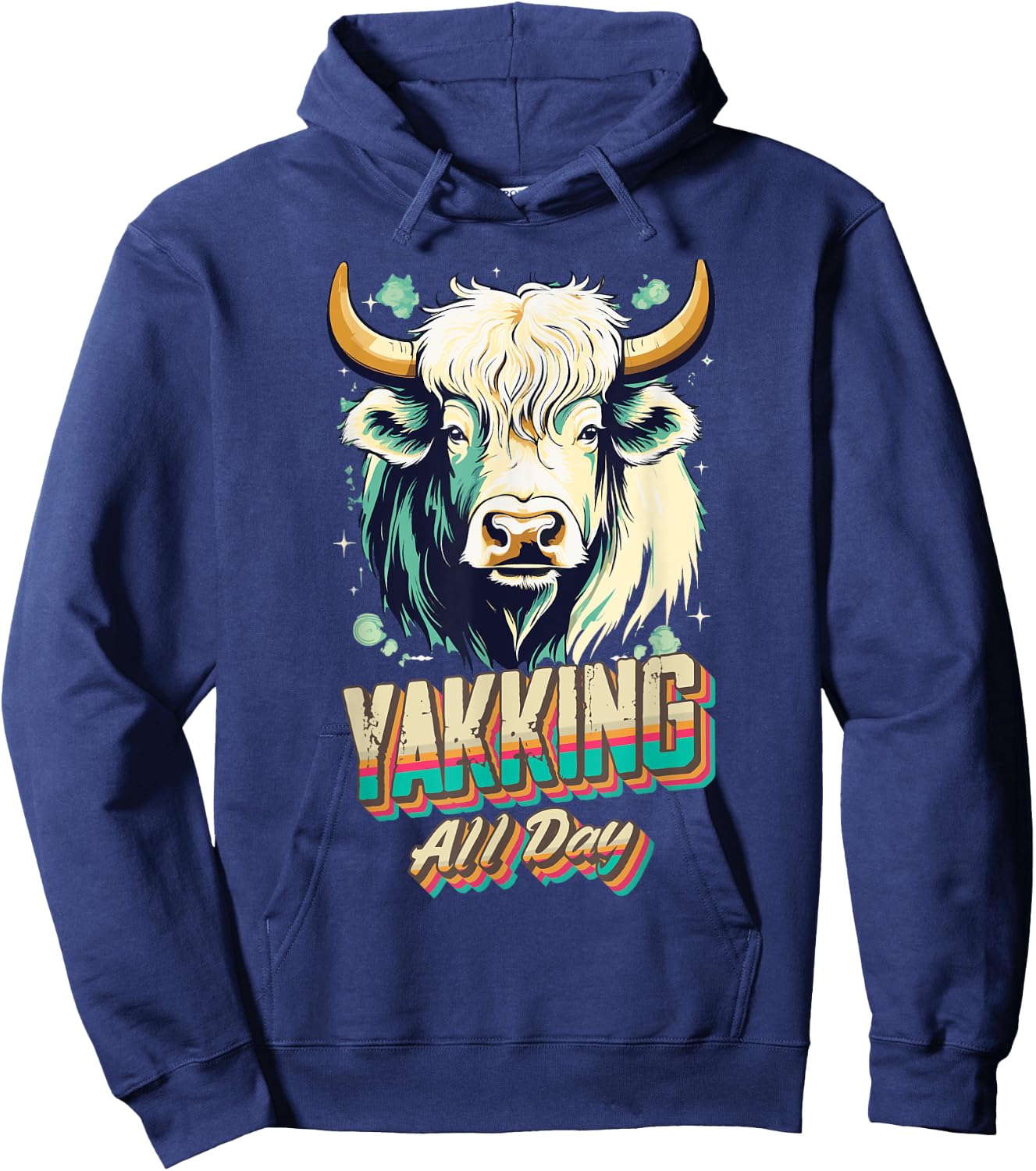 Yak Farmer Funny Yakking Animals Yaks Costume Hoodie - Hoodie | Navy