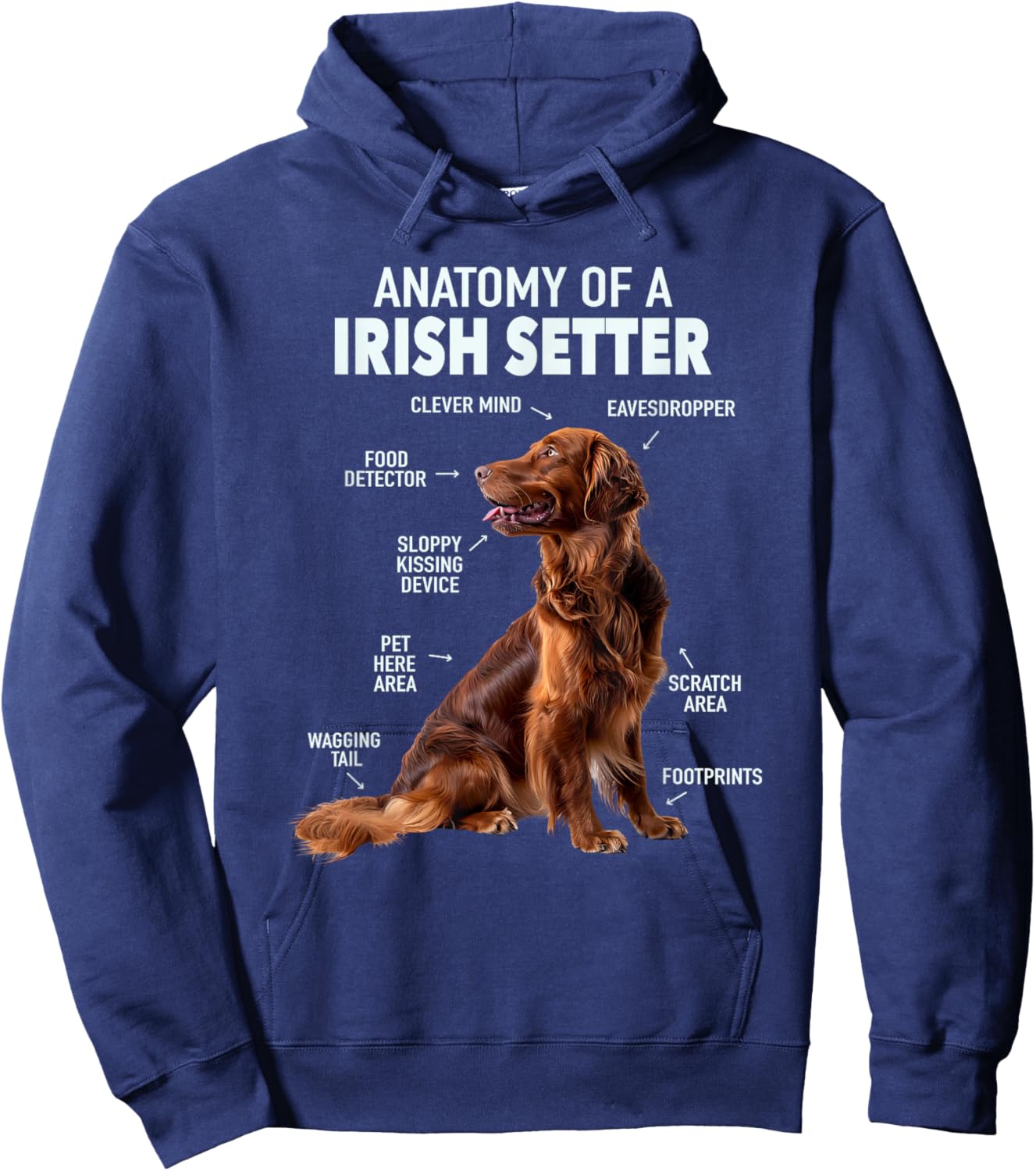 Anatomy Of A Irish Setter Hoodie - Hoodie | Navy