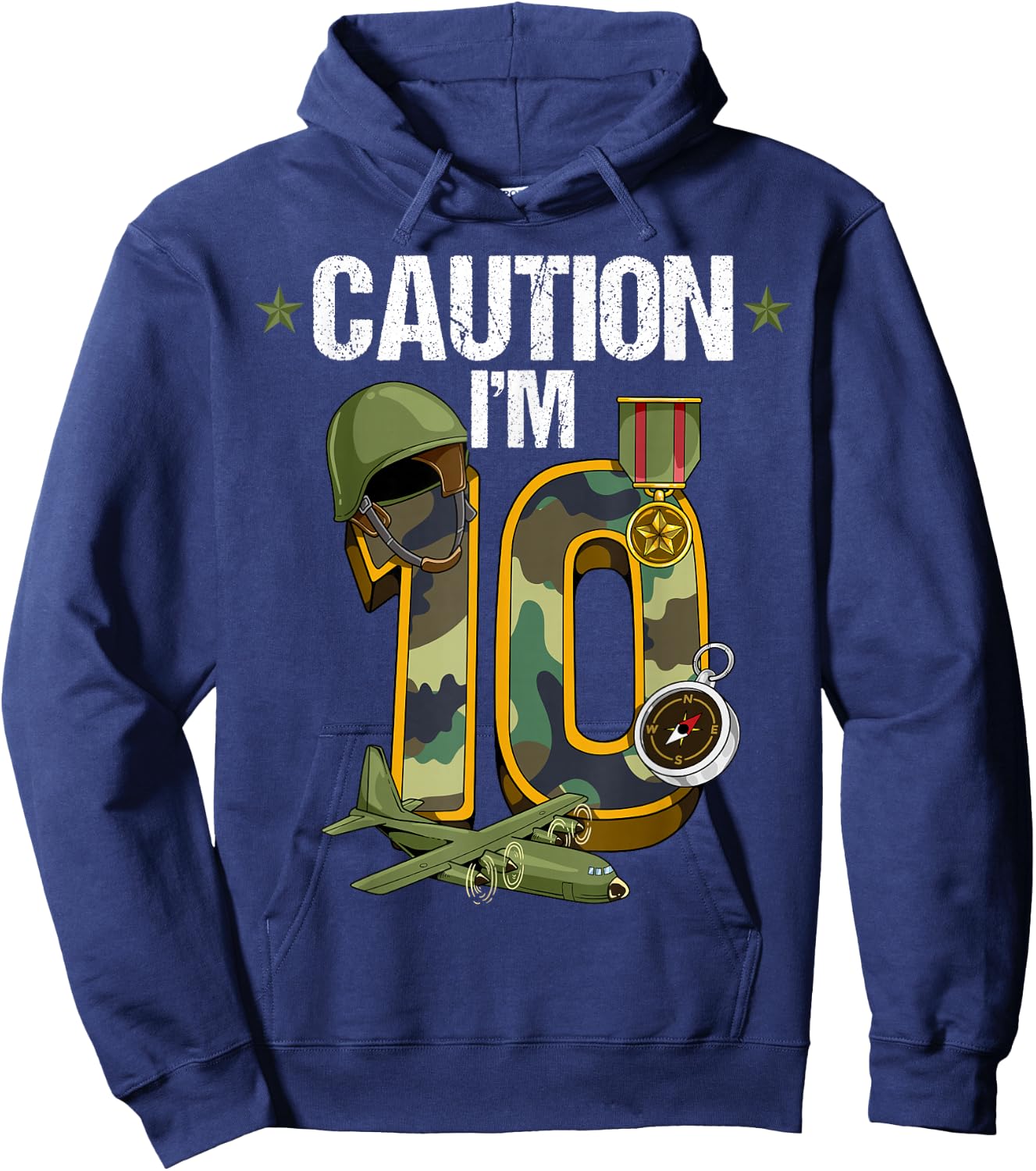 10th Birthday Army Hoodie - Hoodie | Navy