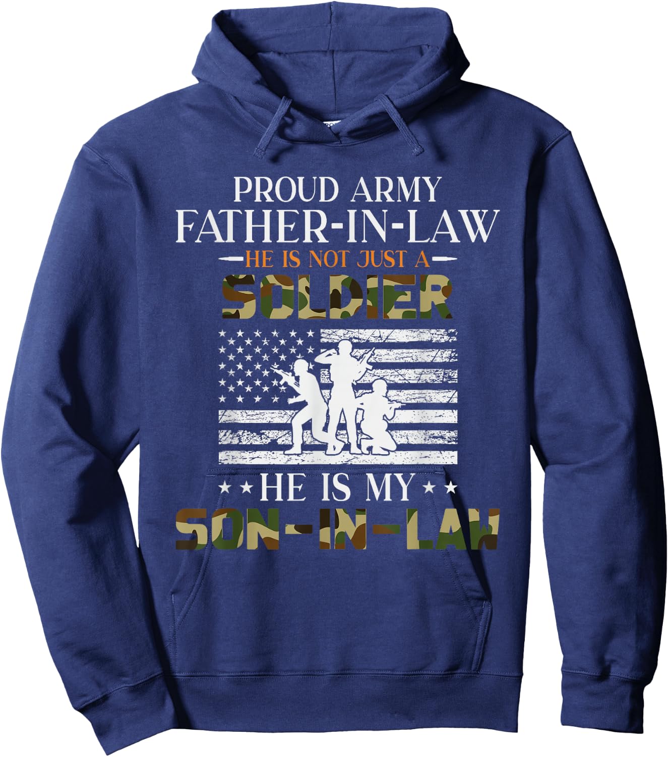 Proud Army Father in Law - Son in Law Hoodie - Hoodie | Navy