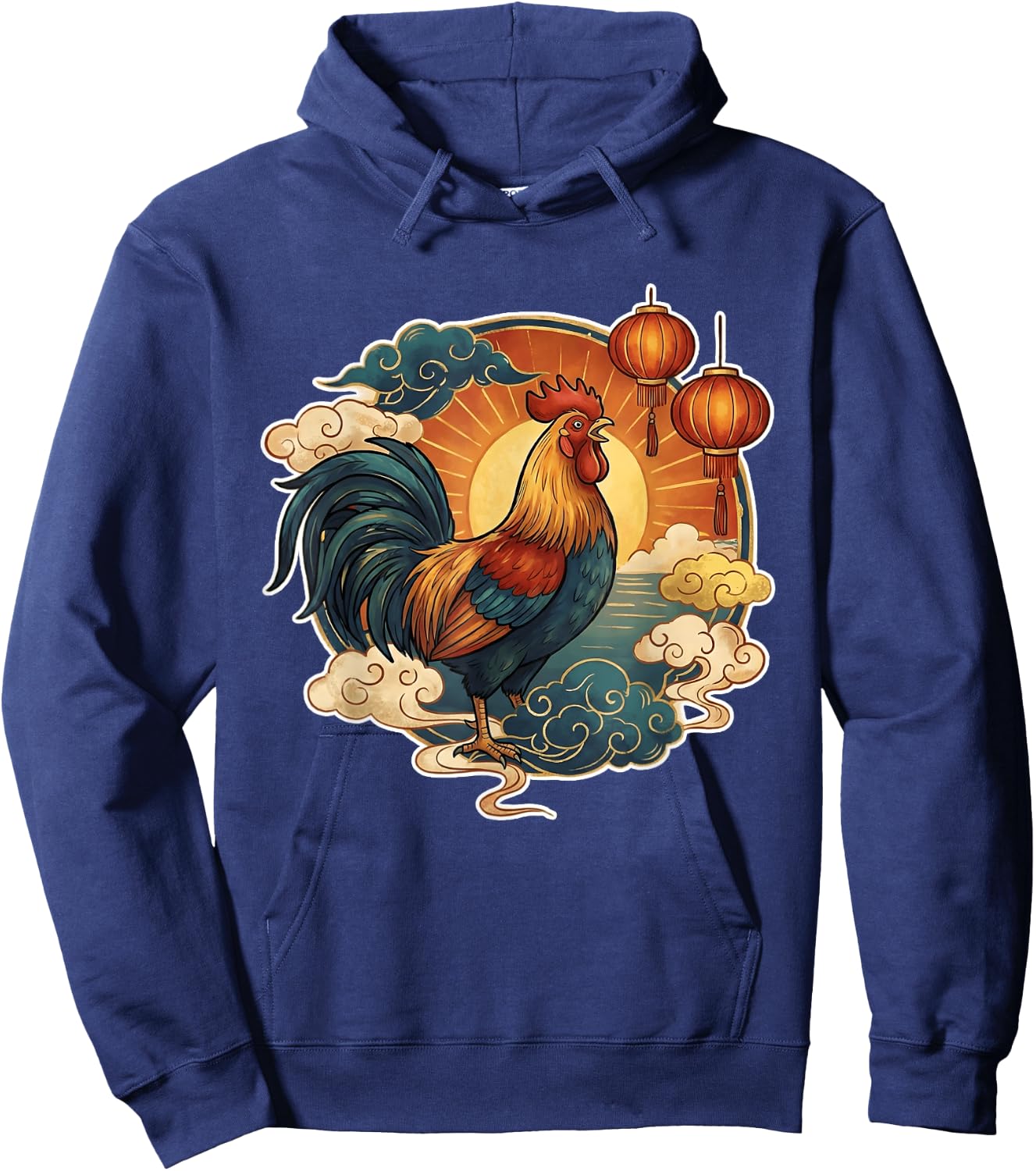 Chinese Zodiac Rooster Animal Hoodie - Hoodie | Navy