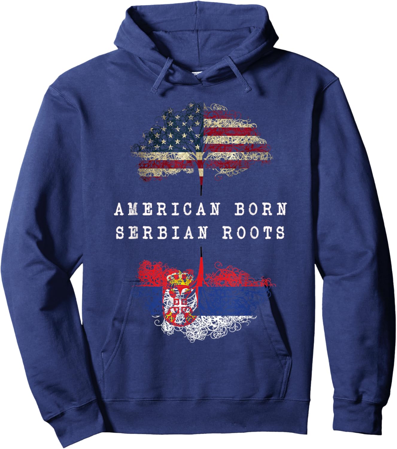 American born, Serbian roots ancestry Hoodie - Hoodie | Navy