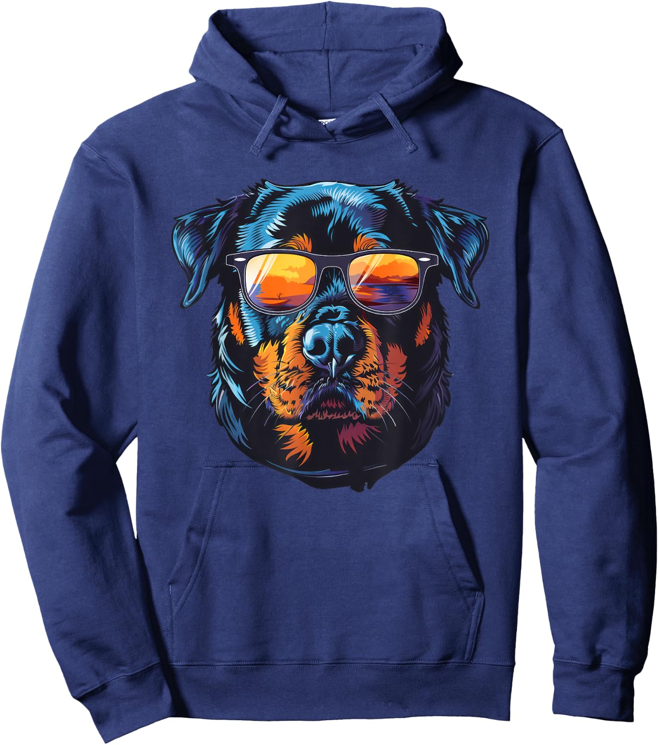 Rottweiler Dog Sunglasses Hoodie - Hoodie | Navy