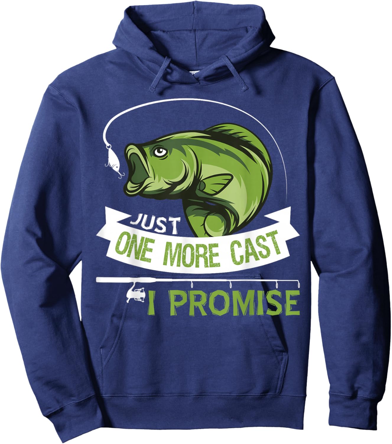 Just One More Cast I Promise Dad Fishing Hoodie - Hoodie | Navy