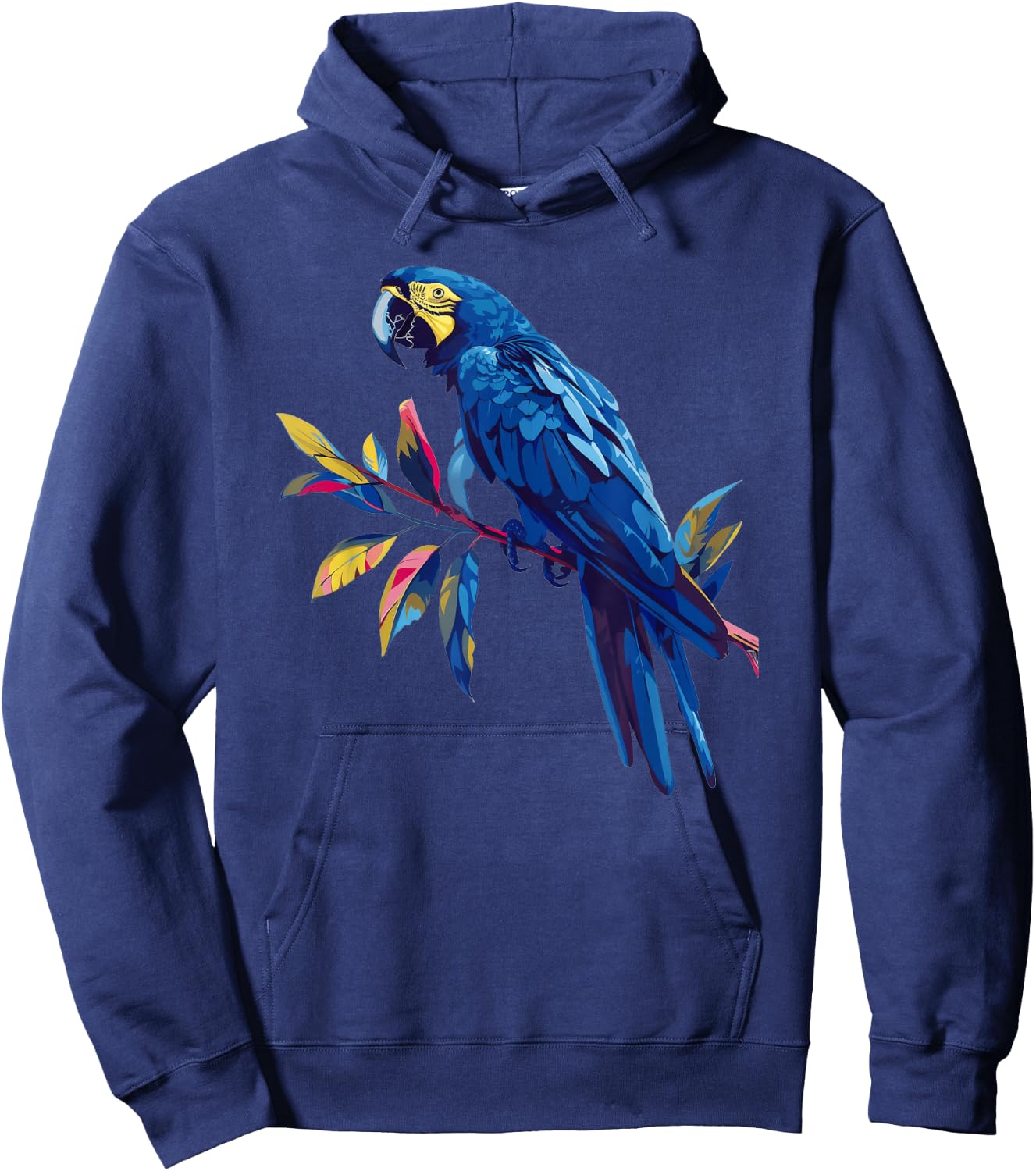 Hyacinth Macaw Retro Hoodie - Hoodie | Navy
