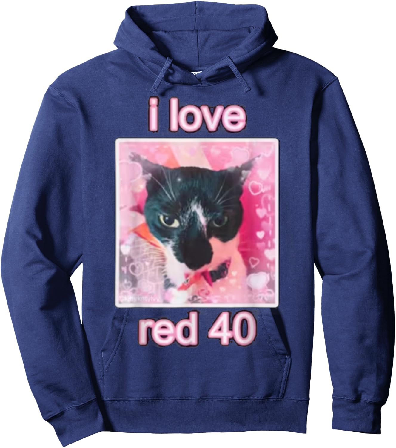 I Love Red 40 Cat Men Women Kids Hoodie - Hoodie | Navy