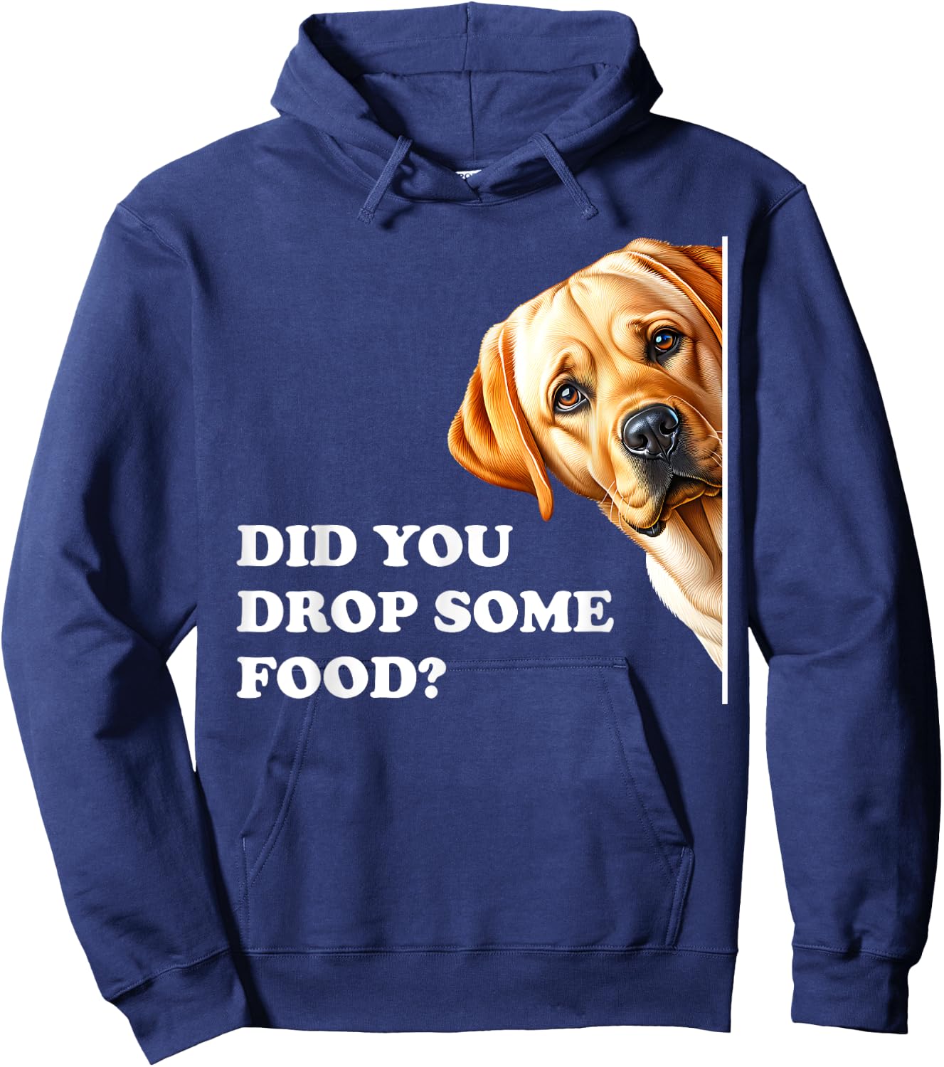 Yellow Labrador Dog Funny Women Girls Kids Hoodie - Hoodie | Navy
