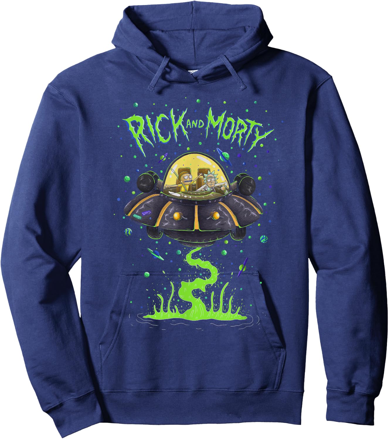 Rick and Morty UFO Hoodie - Hoodie | Navy