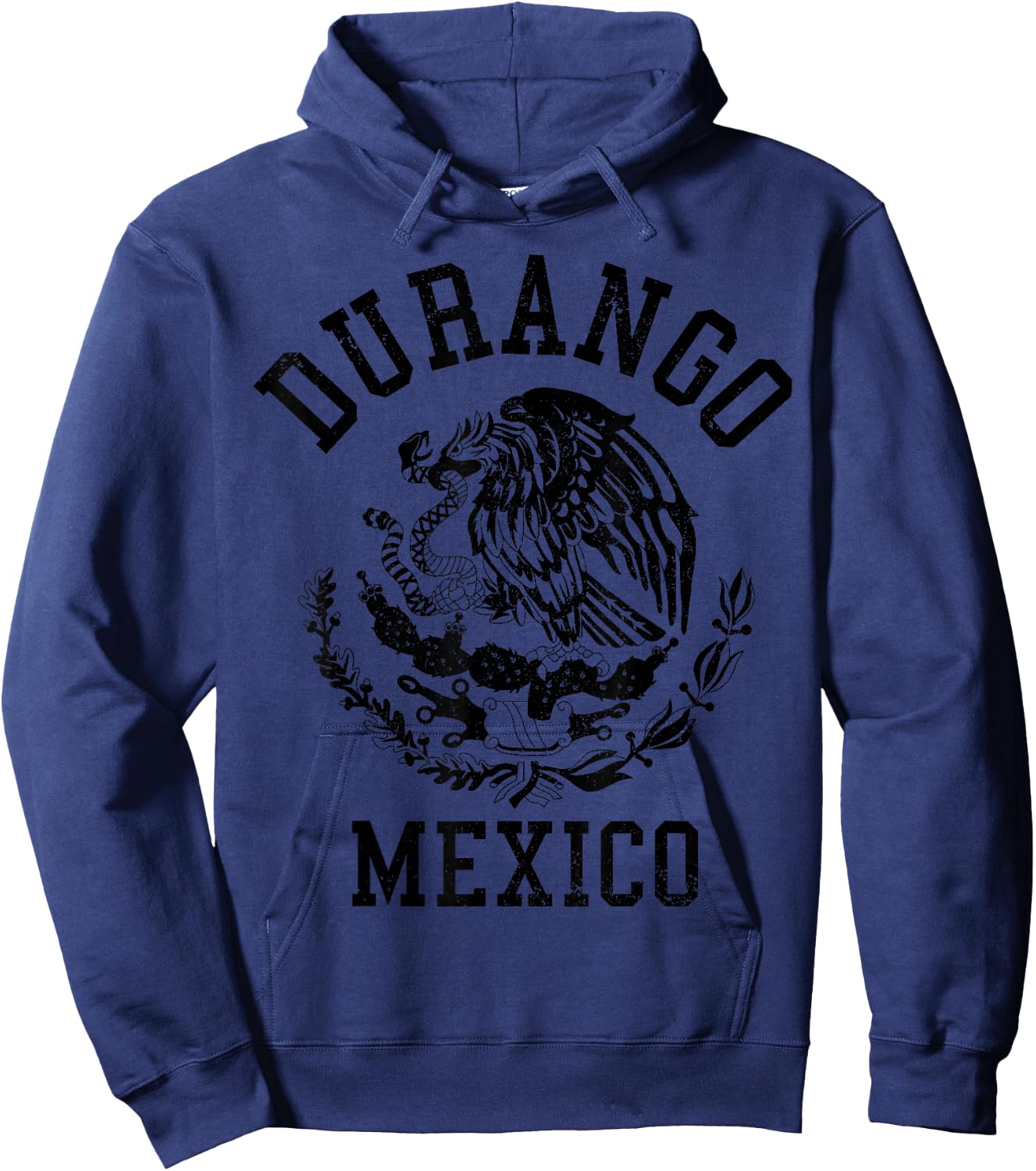 Durango Mexico Pride Mexican Flag Vintage Hoodie - Hoodie | Navy